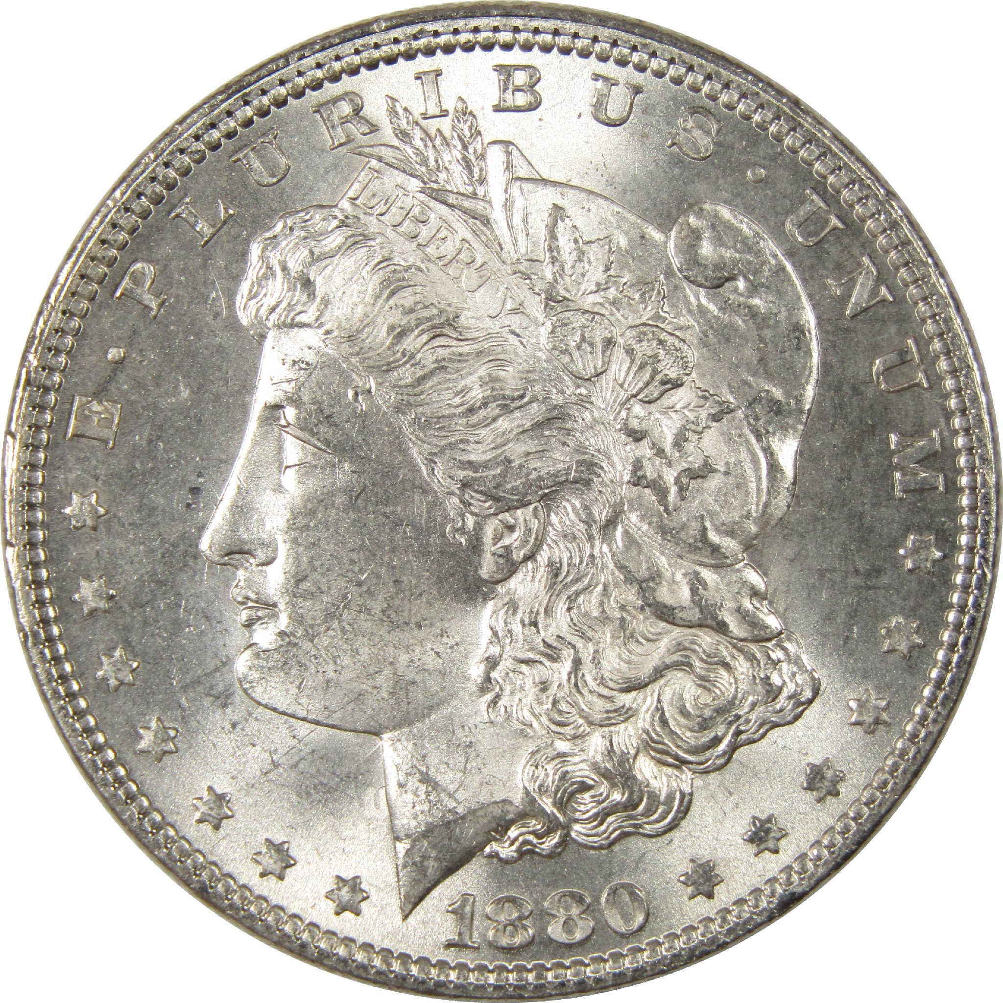 1880 Morgan Dollar BU Choice Uncirculated Silver $1 Coin - Morgan coin - Morgan silver dollar - Morgan silver dollar for sale - Profile Coins & Collectibles