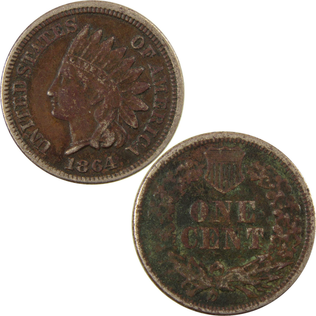 1864 Indian Head Copper-Nickel Cent VF Very Fine Details SKU:CP1148