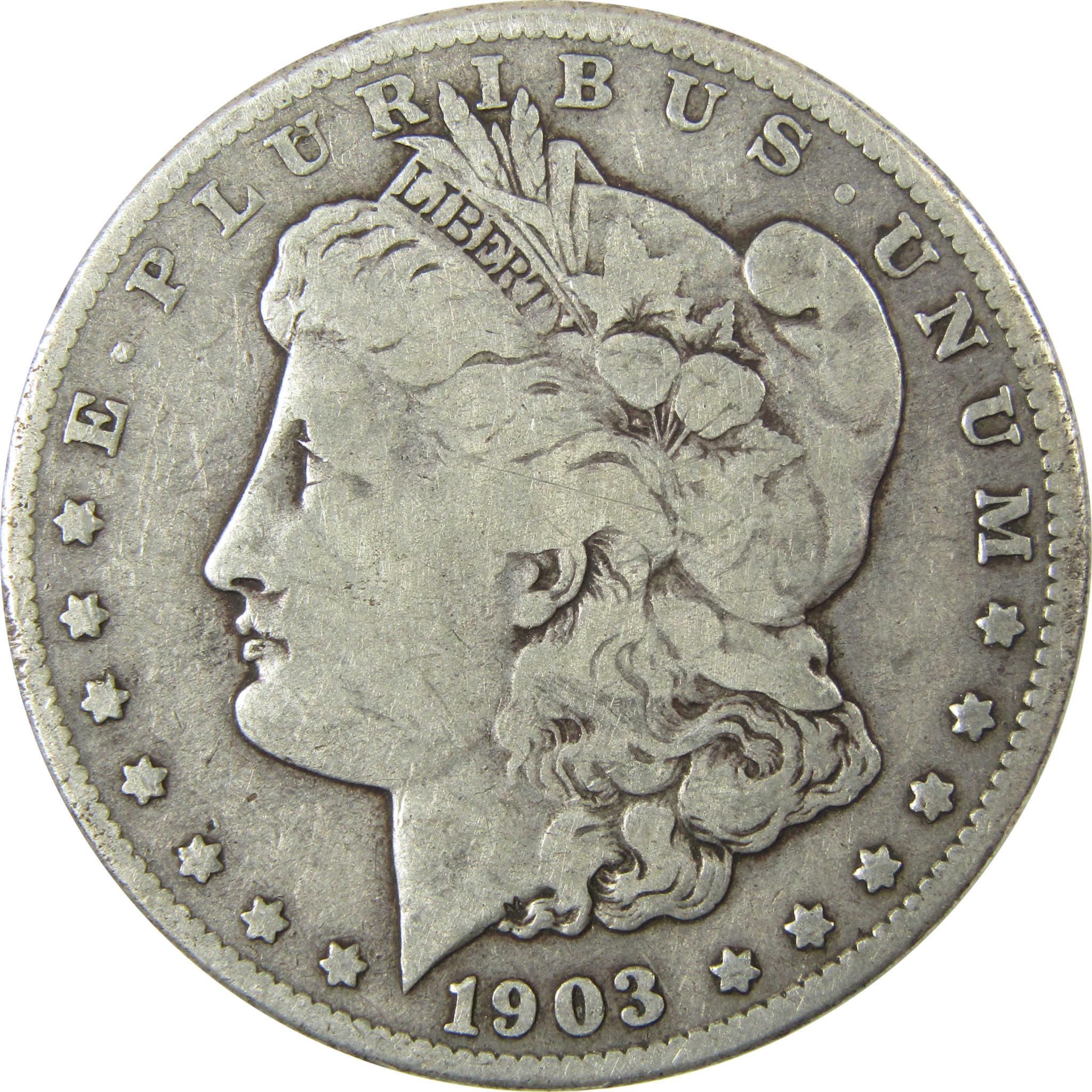 1903 S Morgan Silver Dollar F Fine $1 Coin Collectible SKU:CP1375 - Morgan coin - Morgan silver dollar - Morgan silver dollar for sale - Profile Coins & Collectibles