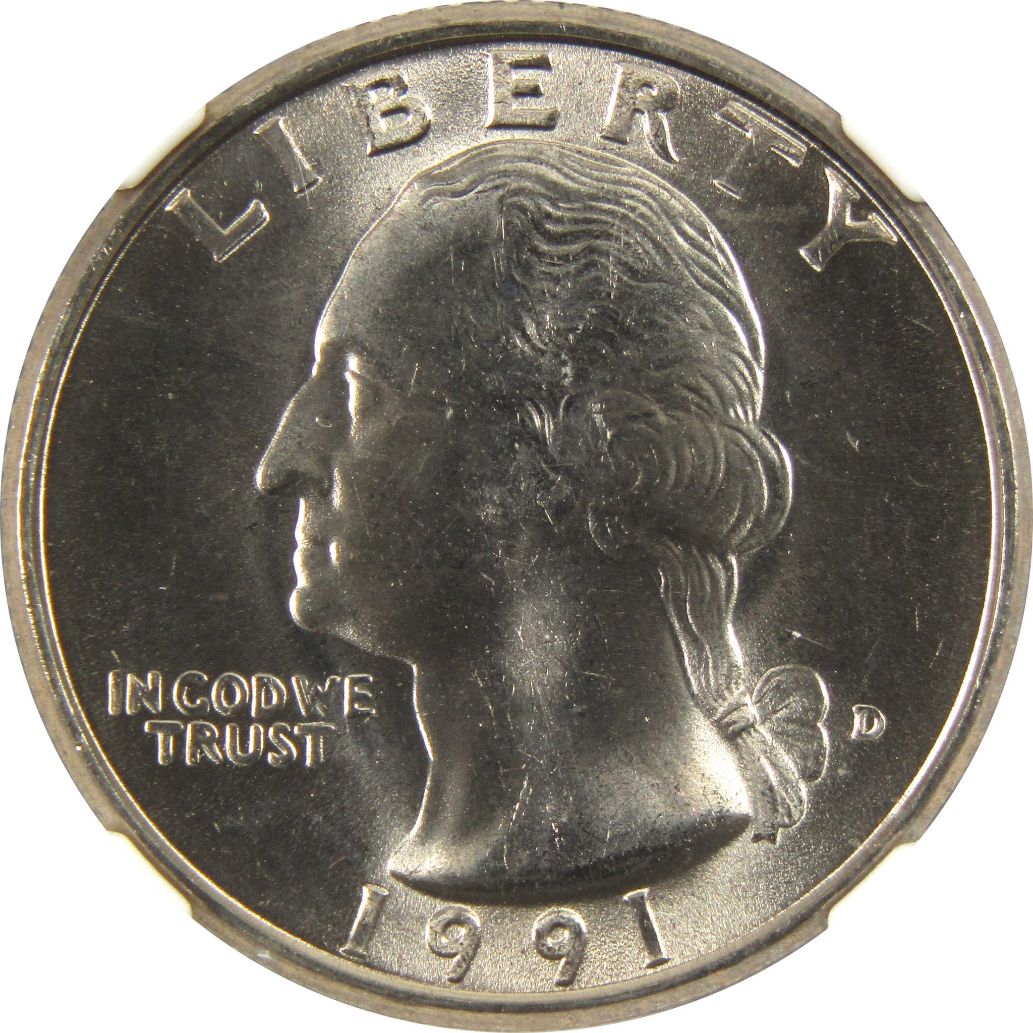 1991 D Washington Quarter MS 67 NGC Clad 25c Uncirculated SKU:I9595