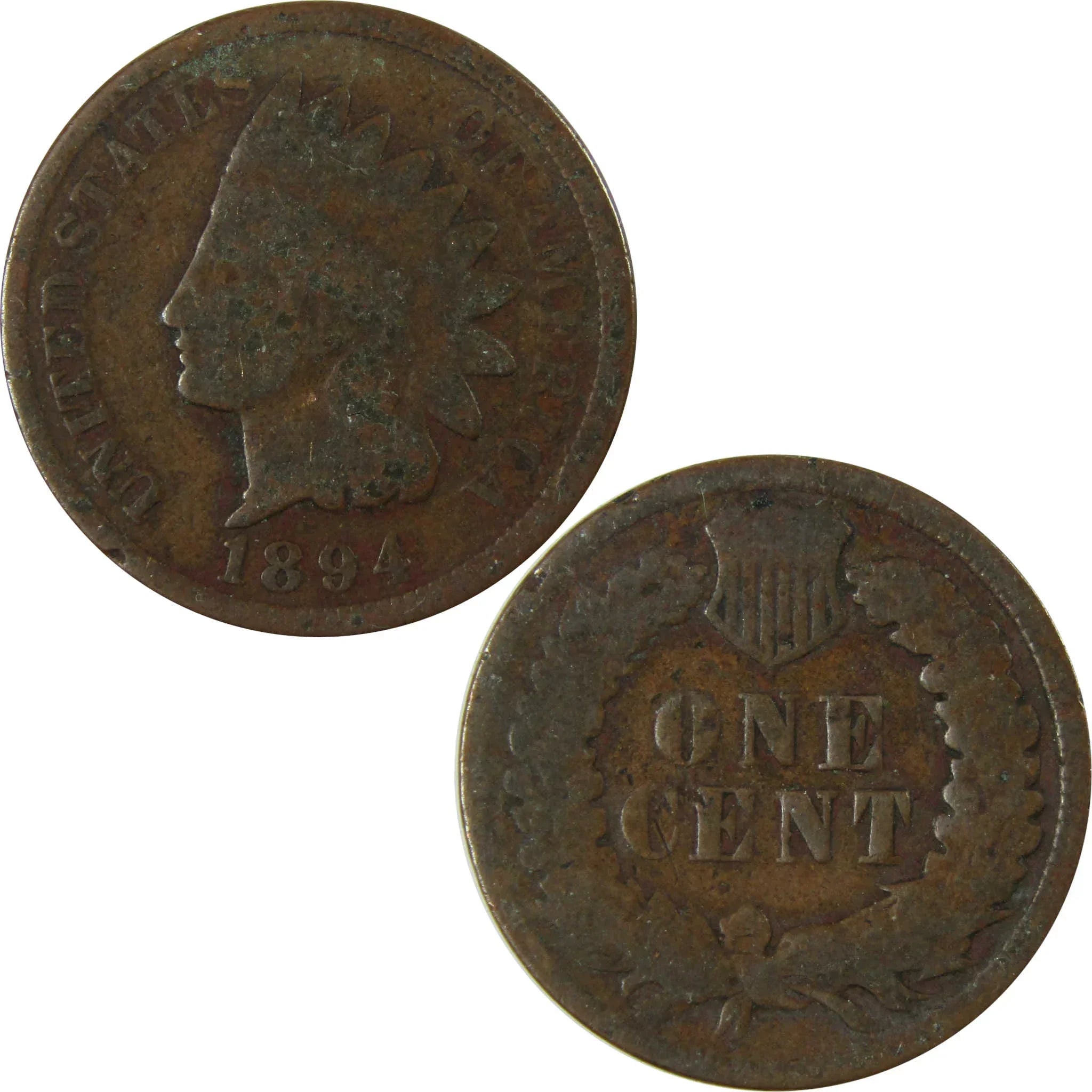 1894 Indian Head Cent G Good Details Penny 1c Coin SKU:I26541
