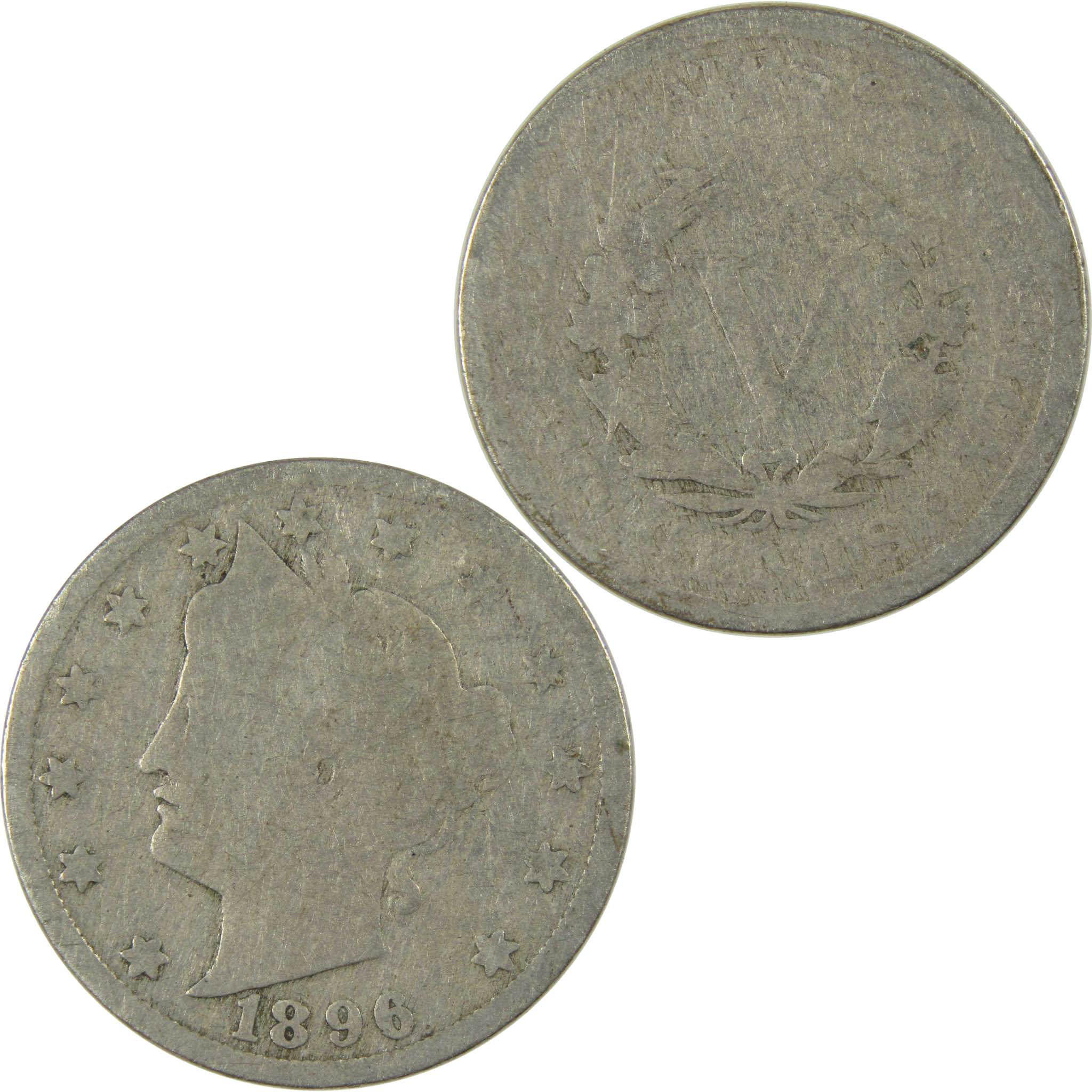 1896 Liberty Head V Nickel G Good 5c Coin Collectible SKU:I27510