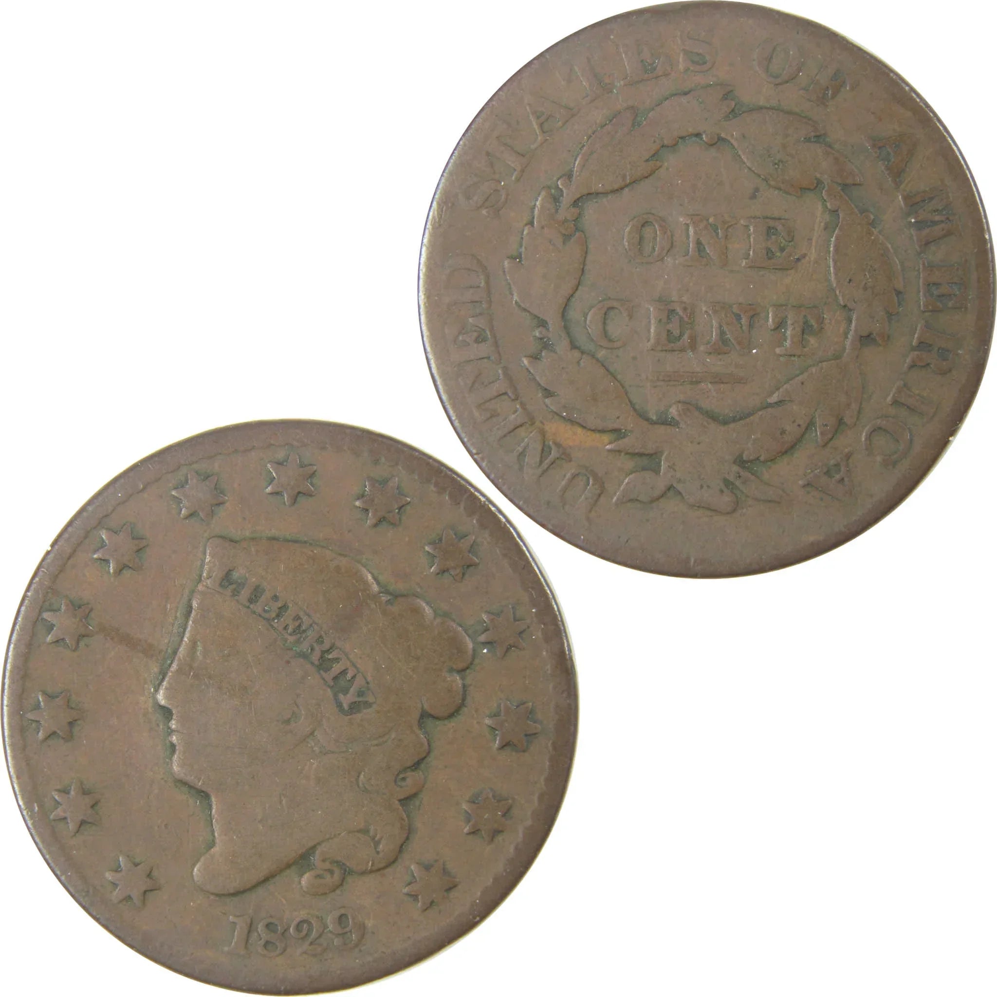 1829 Large Letters Coronet Head Large Cent VG Very Good SKU:I19286