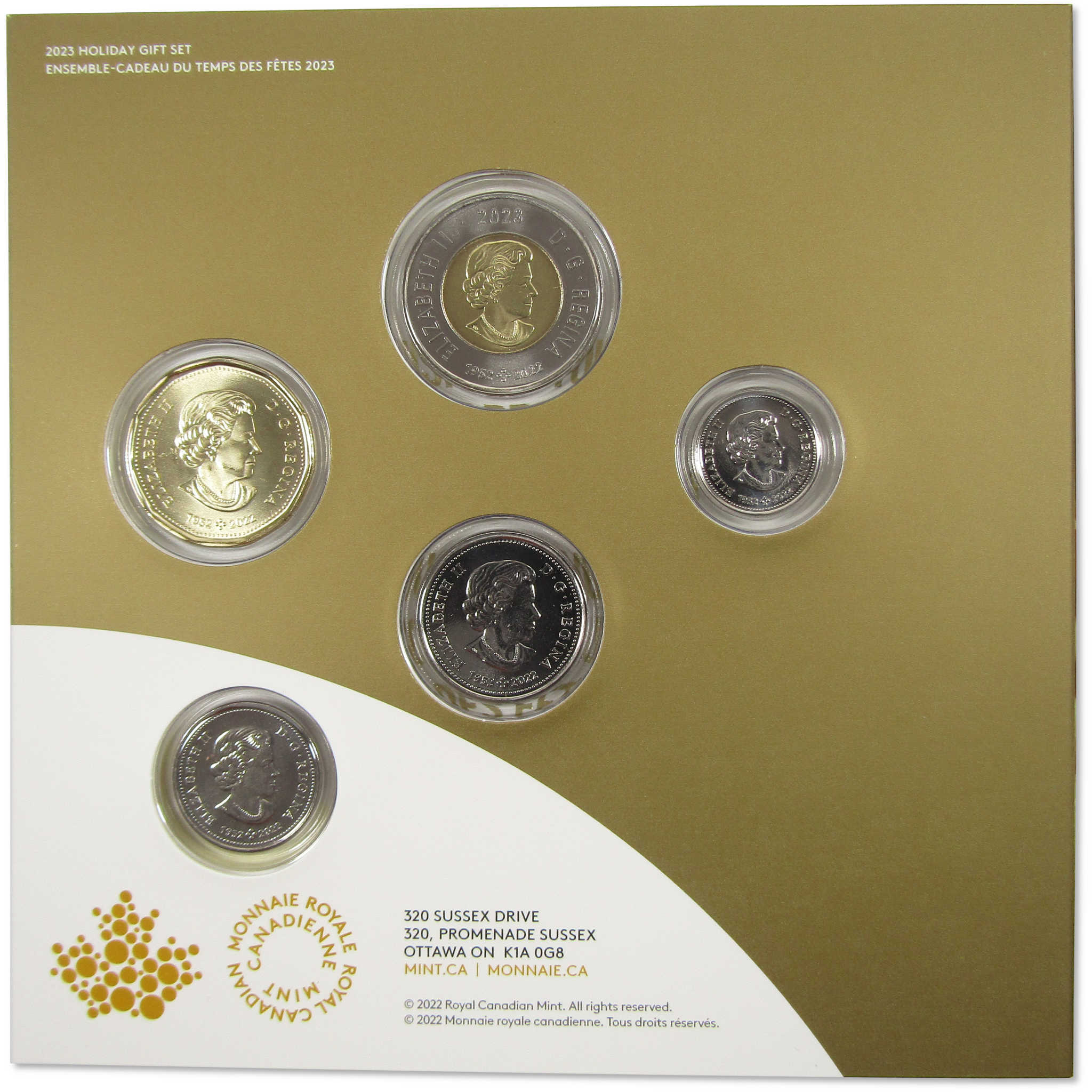 Peace & Joy Holiday 5-Coin Gift Card Set BU 2023 Canada SKU:OPC105