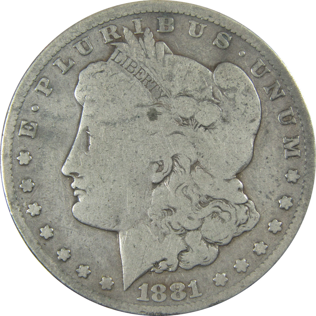 1881 CC Morgan Silver Dollar VG Very Good $1 Coin SKU:CP1739