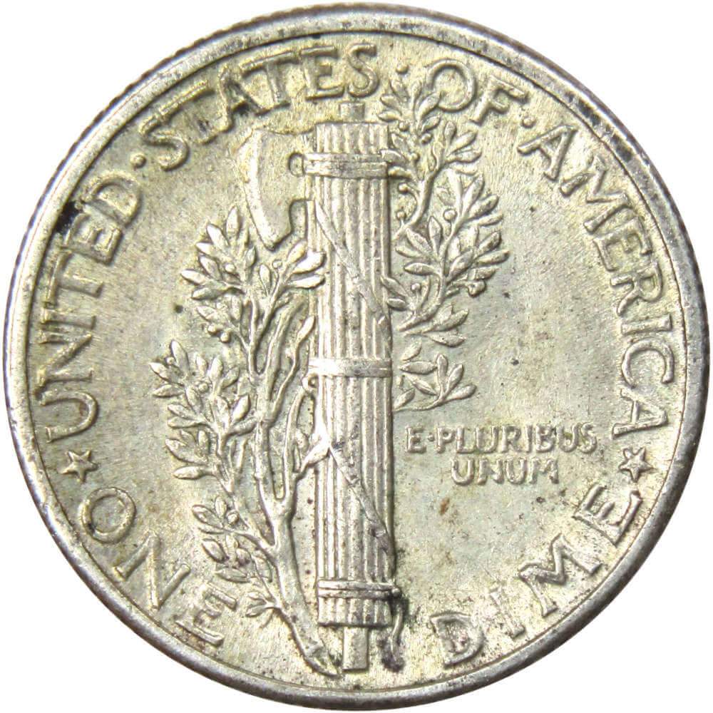 1939 Mercury Dime AU About Uncirculated Silver 10c Coin