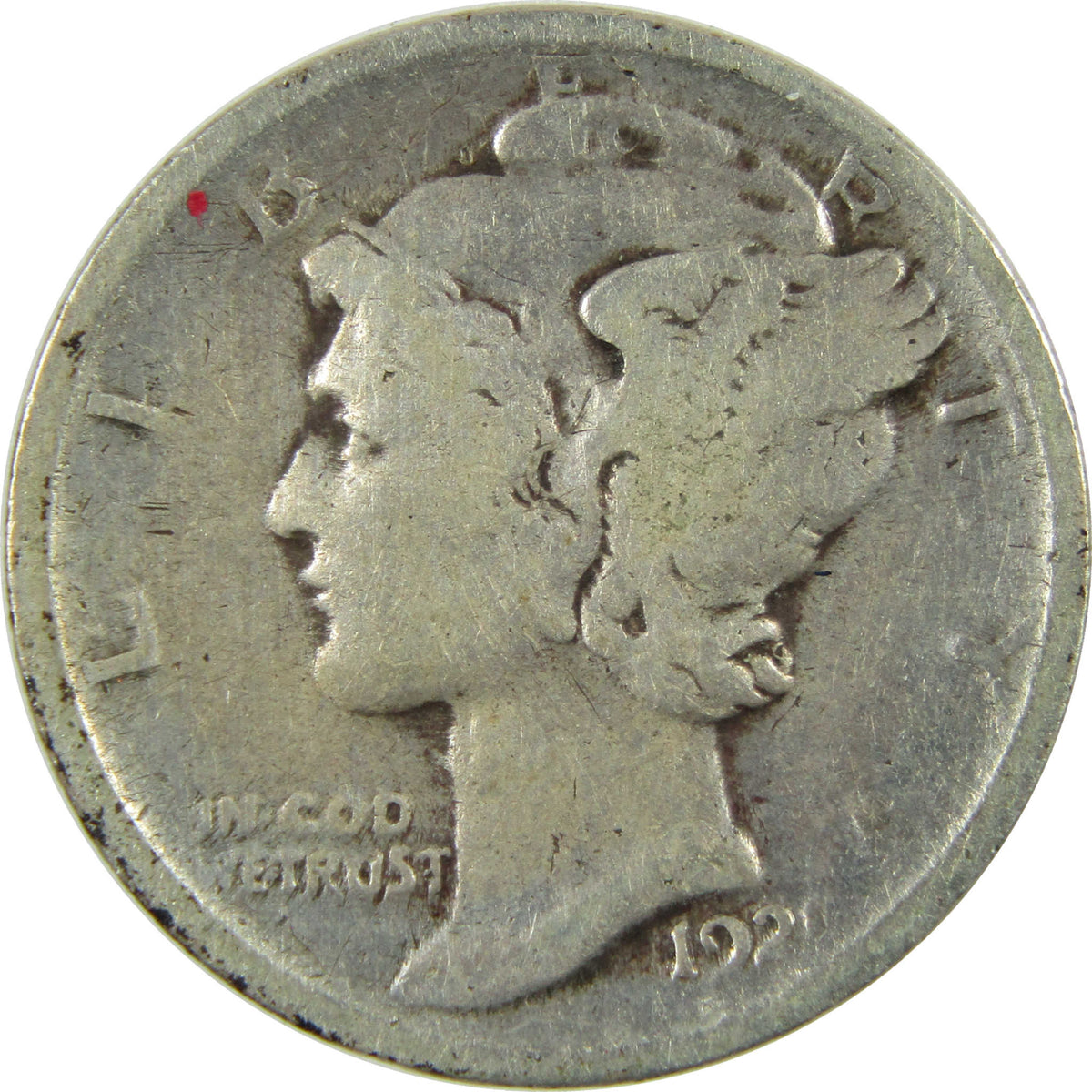 1921 Mercury Silver Dime VG Very Good Details 10c Coin SKU:CP1769