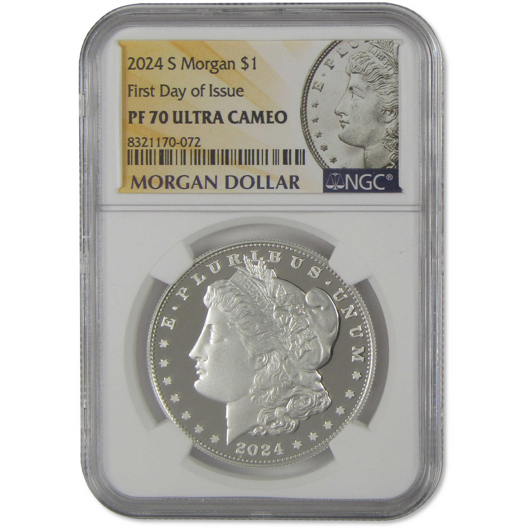 2024 S Morgan Dollar PF 70 UCAM NGC .999 Silver Proof First Day