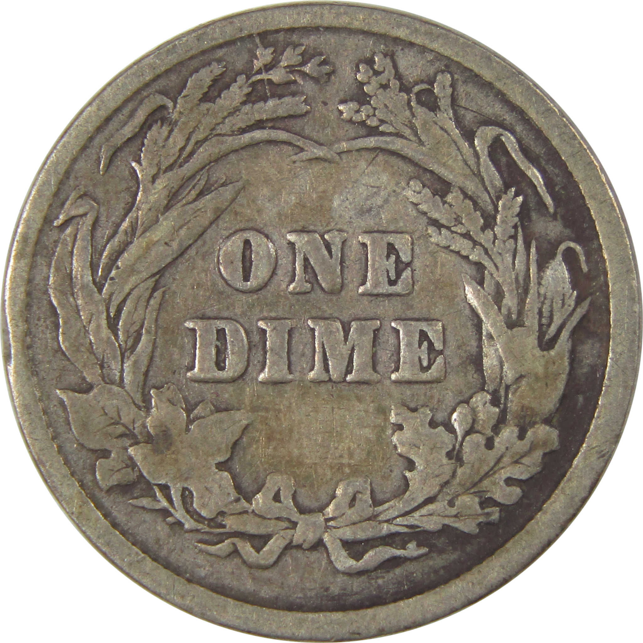 1898 Barber Silver Dime F Fine 10c Coin Collectible SKU:I23871