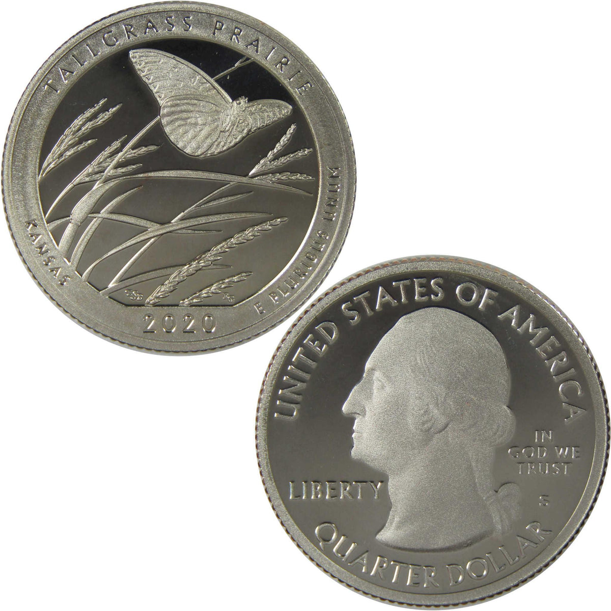 2020 S Tallgrass Prairie National Preserve Quarter Clad Proof 25c Coin