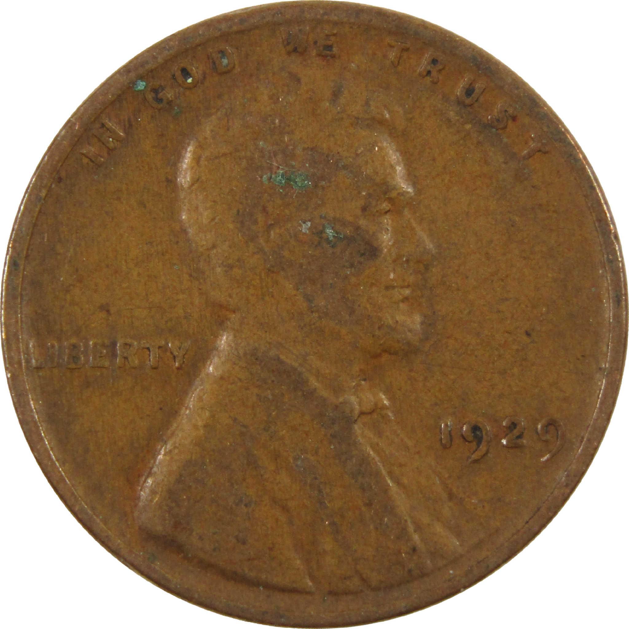 1929 Lincoln Wheat Cent VG Very Good Penny 1c Coin