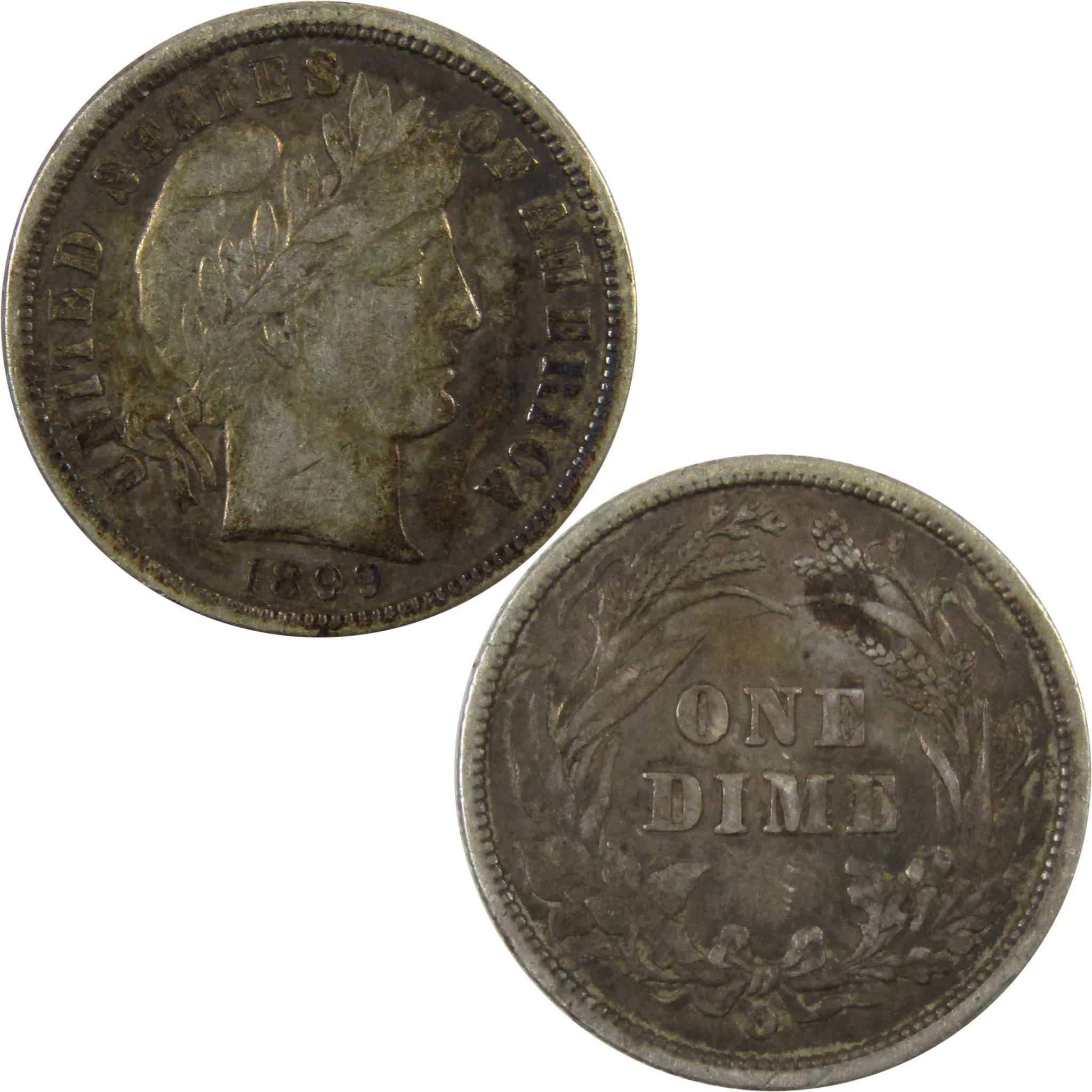 1899 O Barber Silver Dime VF Very Fine 10c Coin Collectible SKU:CP1347