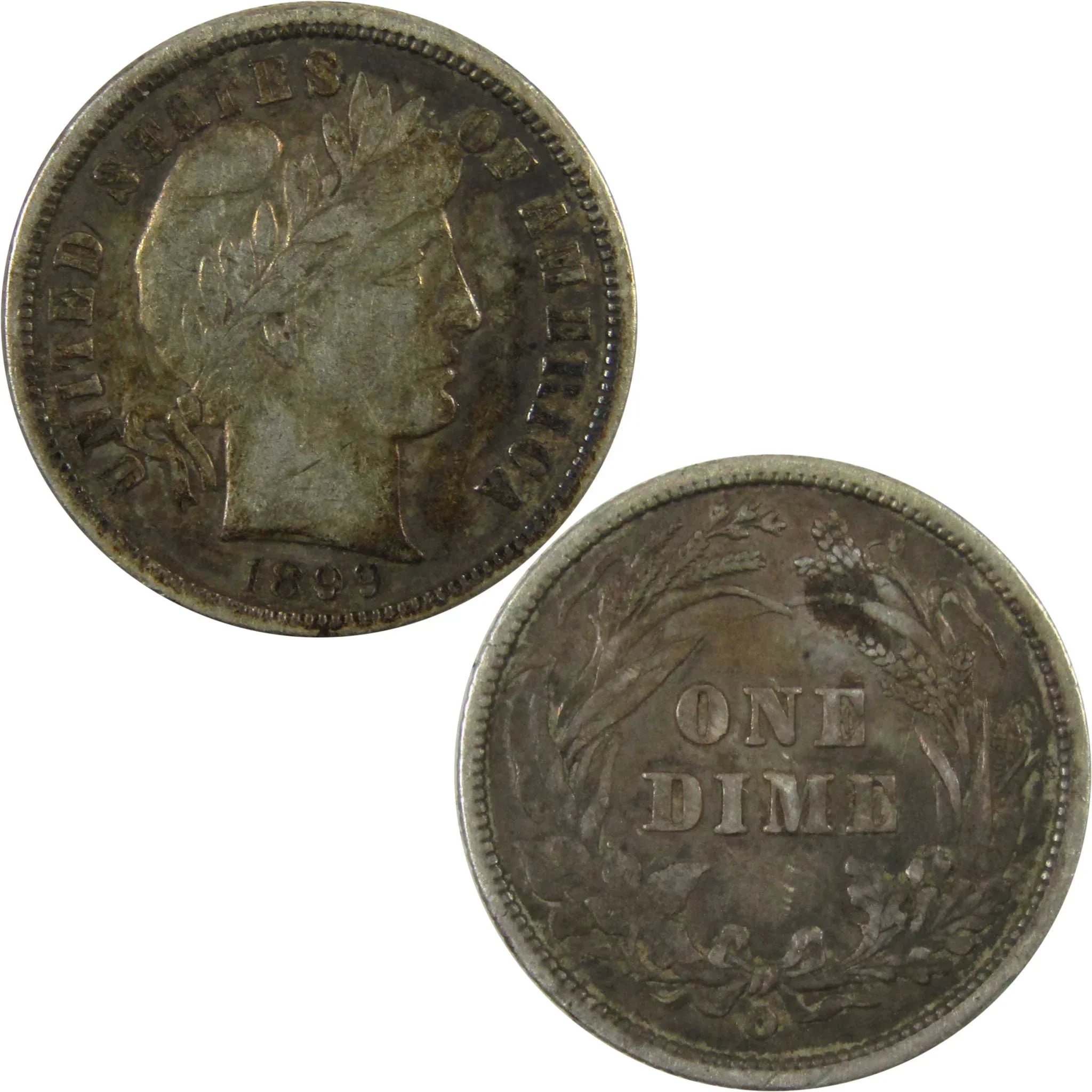 1899 O Barber Silver Dime VF Very Fine 10c Coin Collectible SKU:CP1347