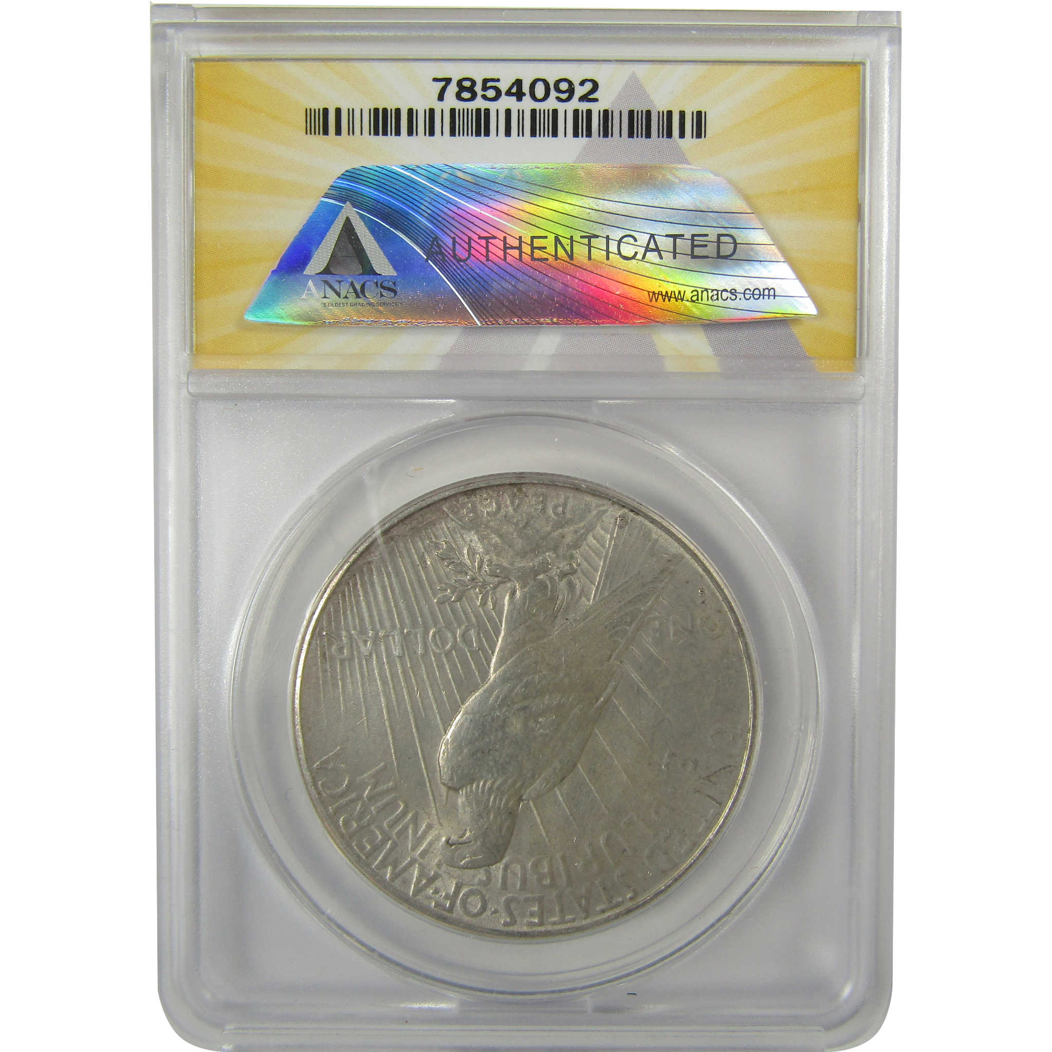 1926 S Peace Dollar AU 53 Details ANACS Silver $1 Coin SKU:I20346