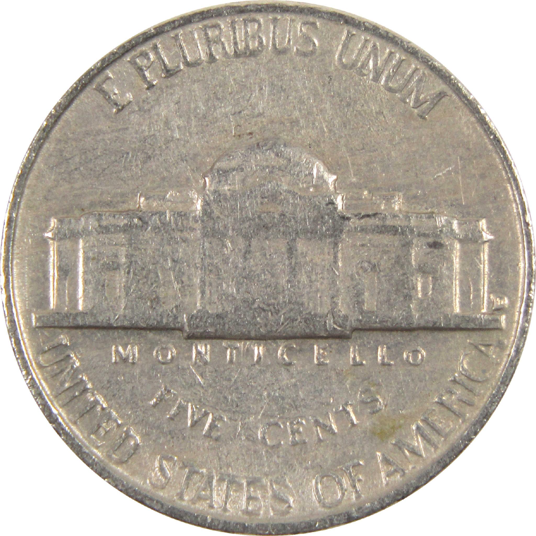 1958 D Jefferson Nickel Circulated 5c Coin Collectible