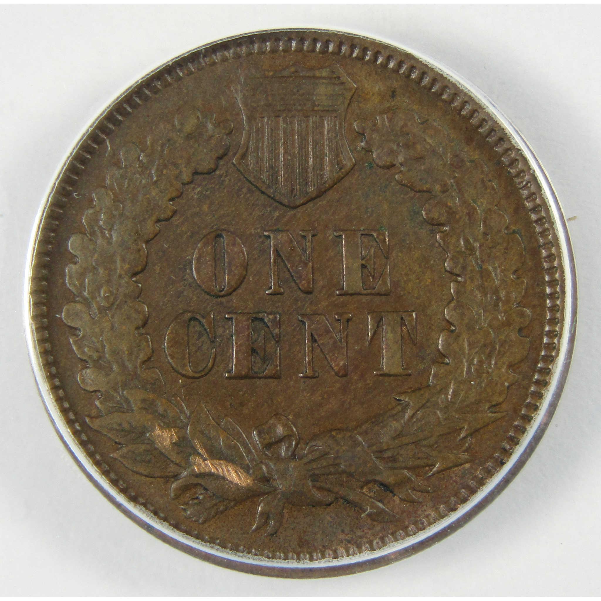 1873 Open 3 Indian Head Cent VF 30 Details ANACS Penny SKU:CP590