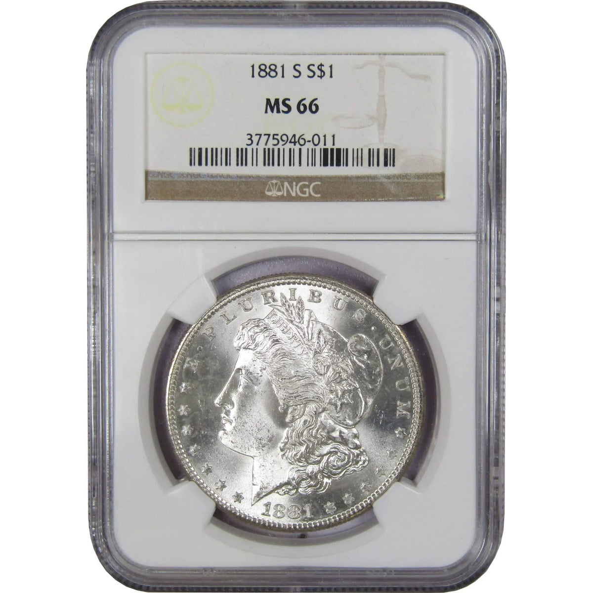 1881 S Morgan Silver Dollar MS 66 NGC Uncirculated $1 Coin Collectible - Morgan coin - Morgan silver dollar - Morgan silver dollar for sale - Profile Coins & Collectibles