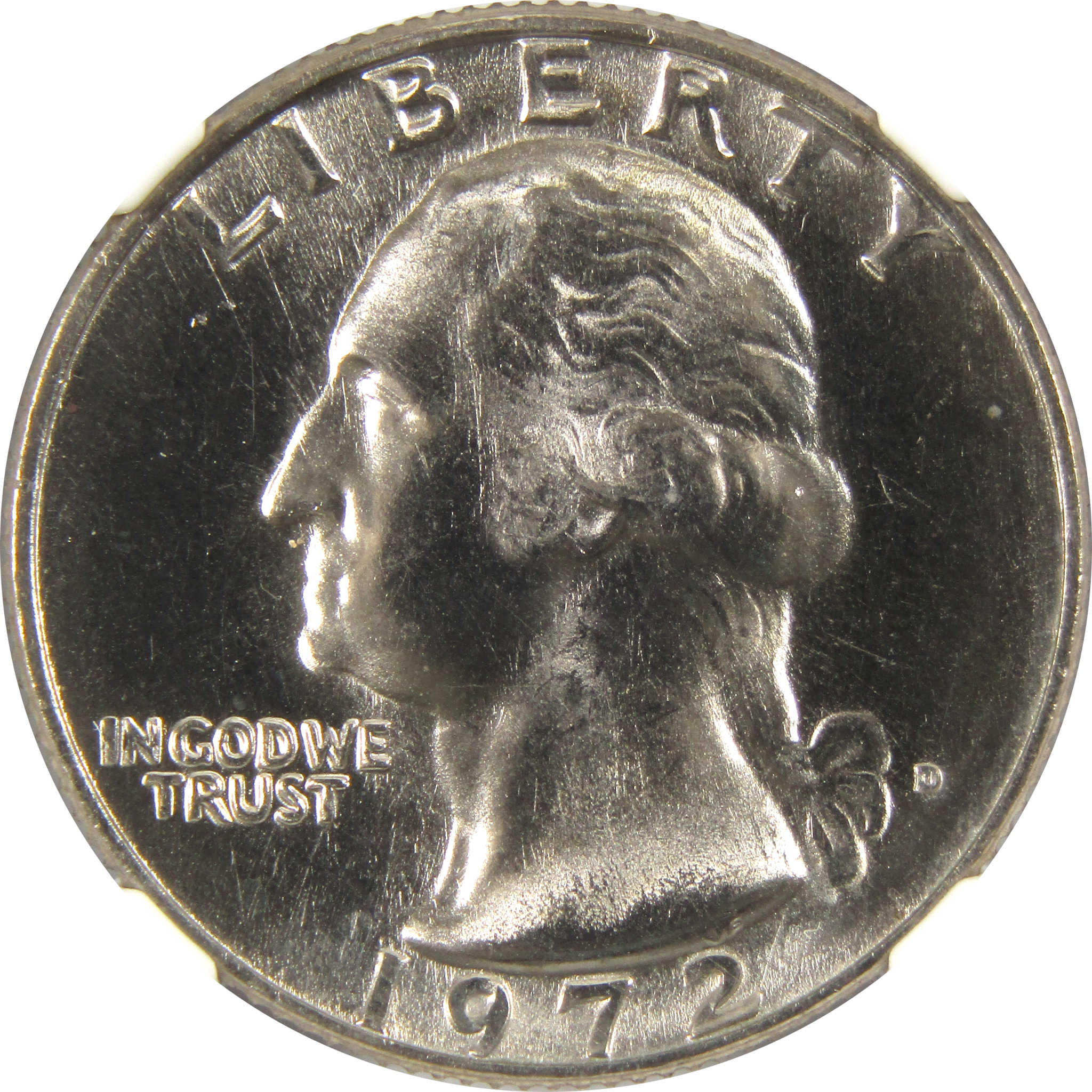 1972 D Washington Quarter MS 66 NGC Clad 25c Uncirculated SKU:I9489