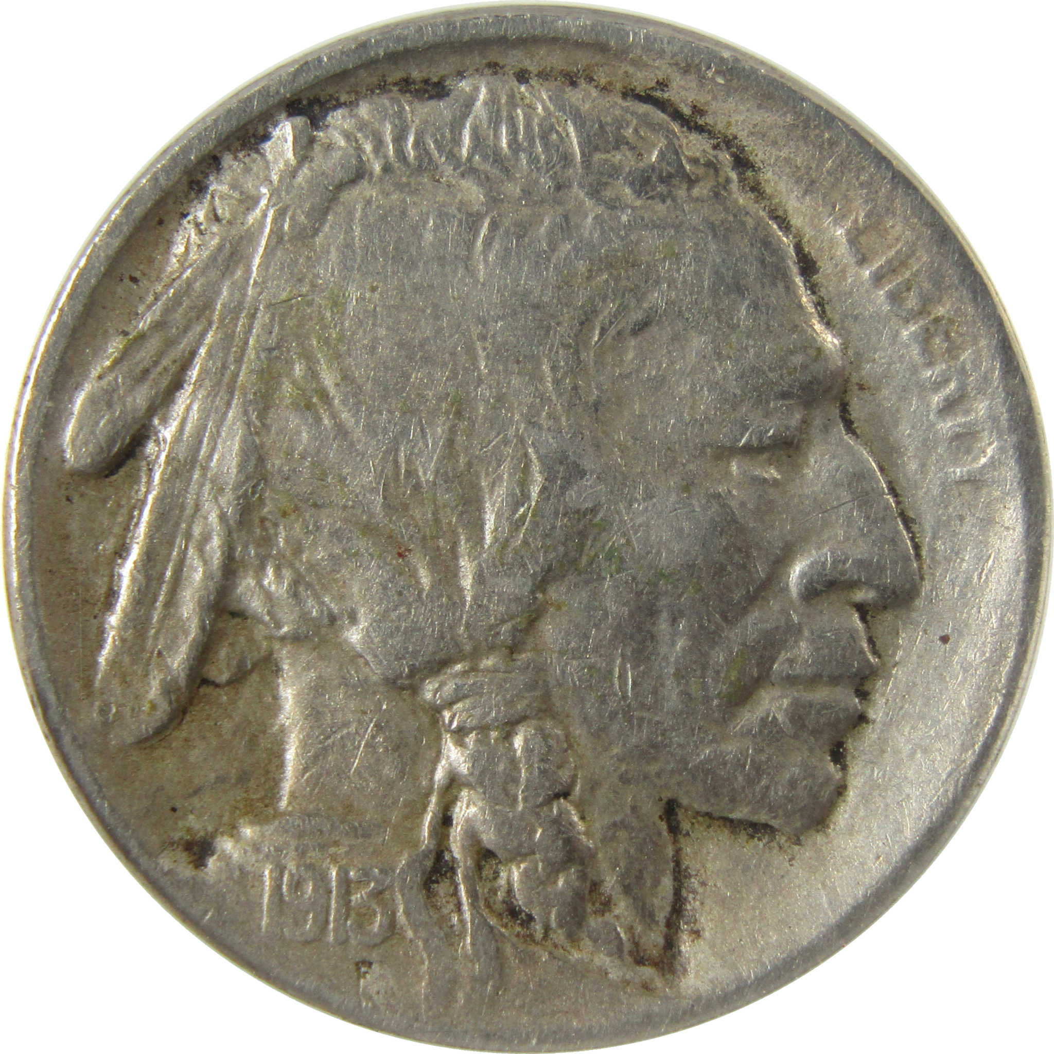 1913 S Type 1 Indian Head Buffalo Nickel VF 25 ANACS SKU:I28591