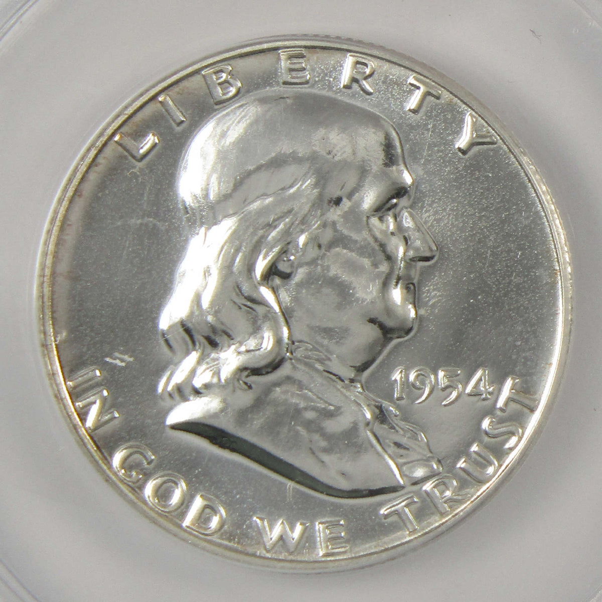 1954 Franklin Silver Half Dollar PF 63 ANACS Proof 50c Coin SKU:I28762