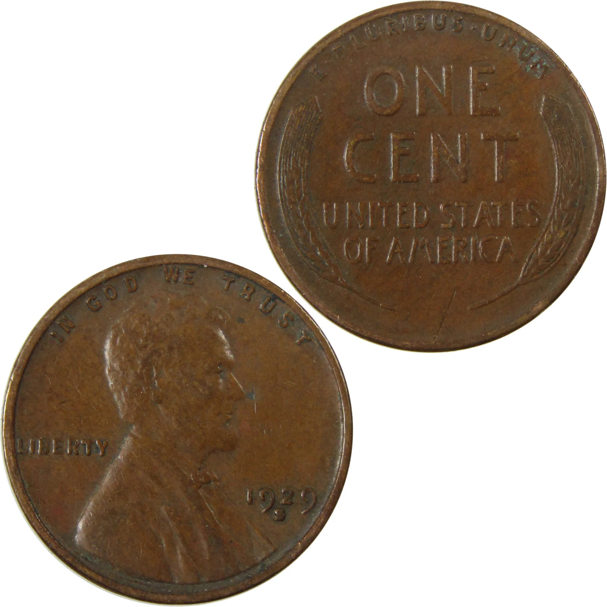 1929 S Lincoln Wheat Cent VF Very Fine Penny 1c Coin SKU:I27206