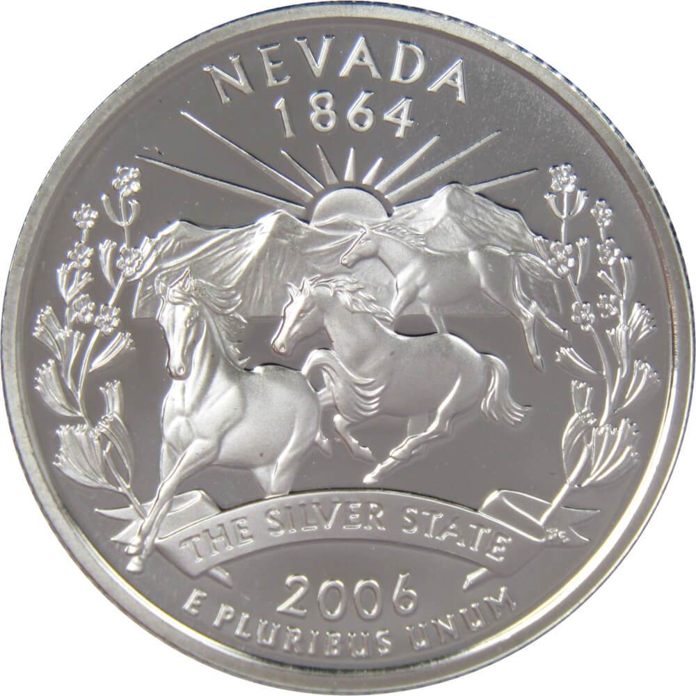 2006 S Nevada State Silver Quarter Proof 25c Coin Collectible