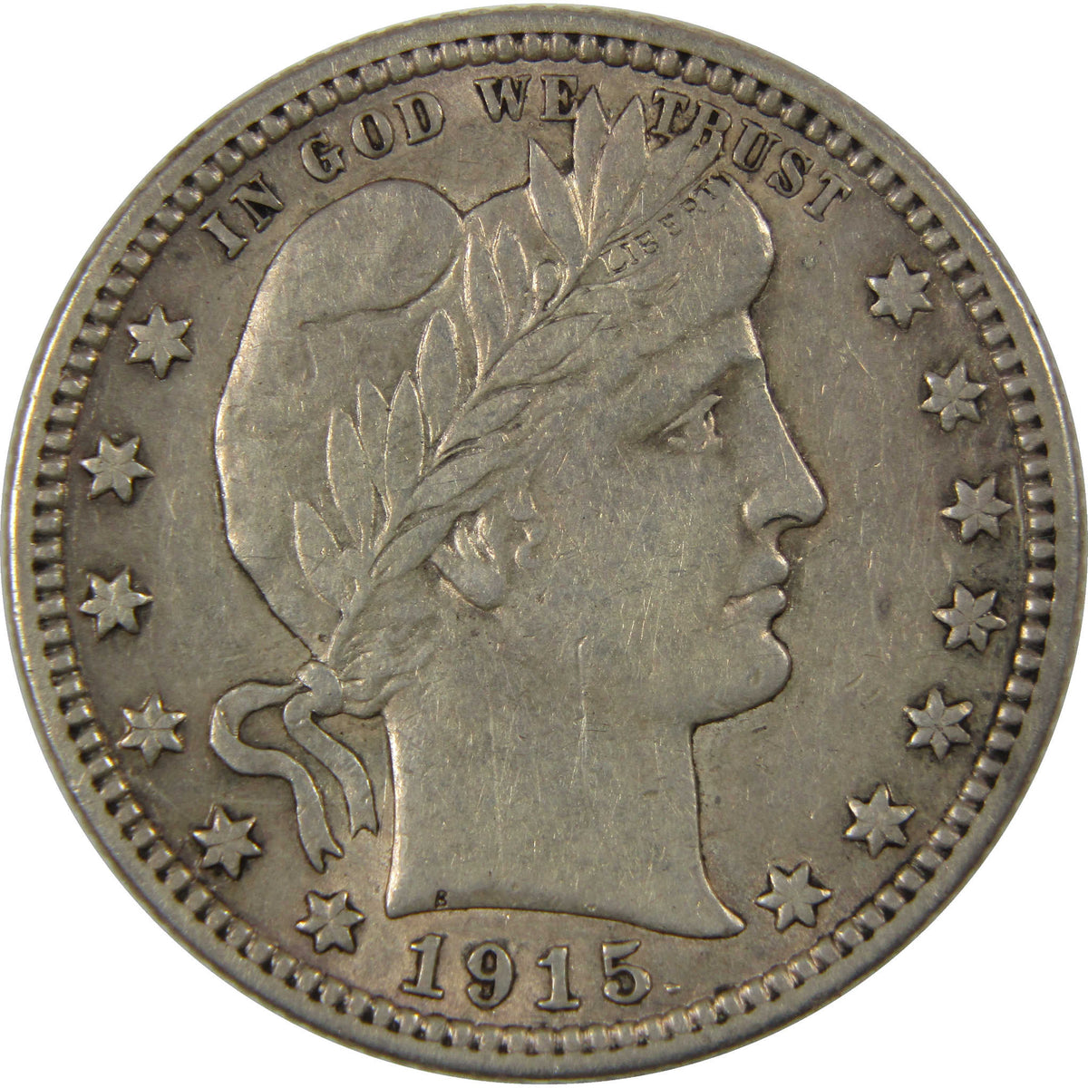 1915 Barber Silver Quarter XF EF Extremely Fine 25c Coin Collectible