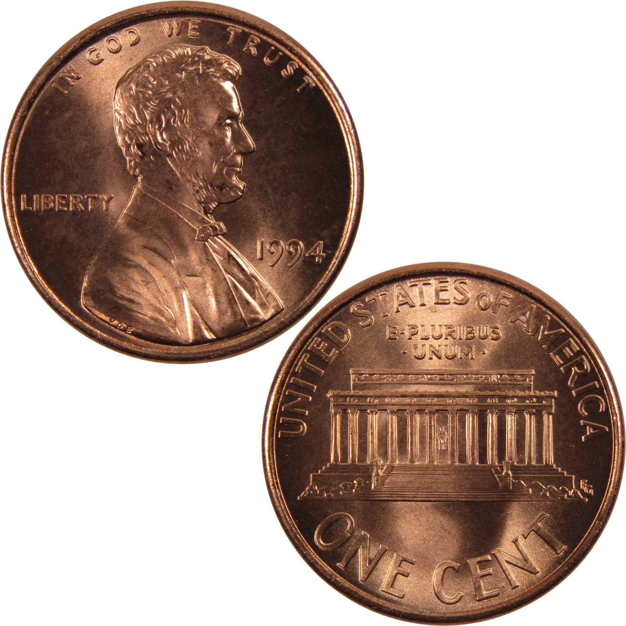 1994 Lincoln Memorial Cent BU Uncirculated Penny 1c Coin