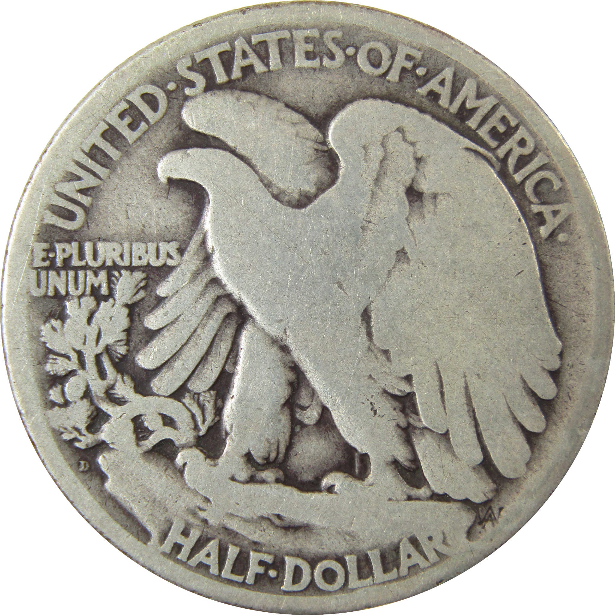 1921 D Liberty Walking Silver Half Dollar VG Very Good SKU:CP1429