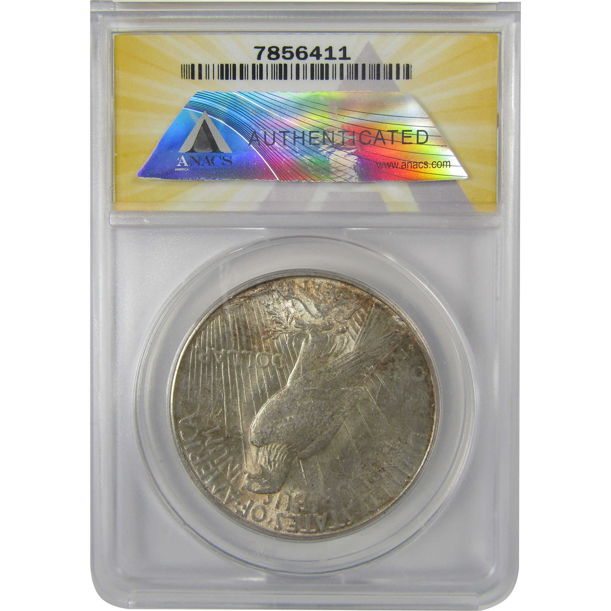 1923 S Peace Dollar AU 50 ANACS Silver $1 Coin SKU:I20887