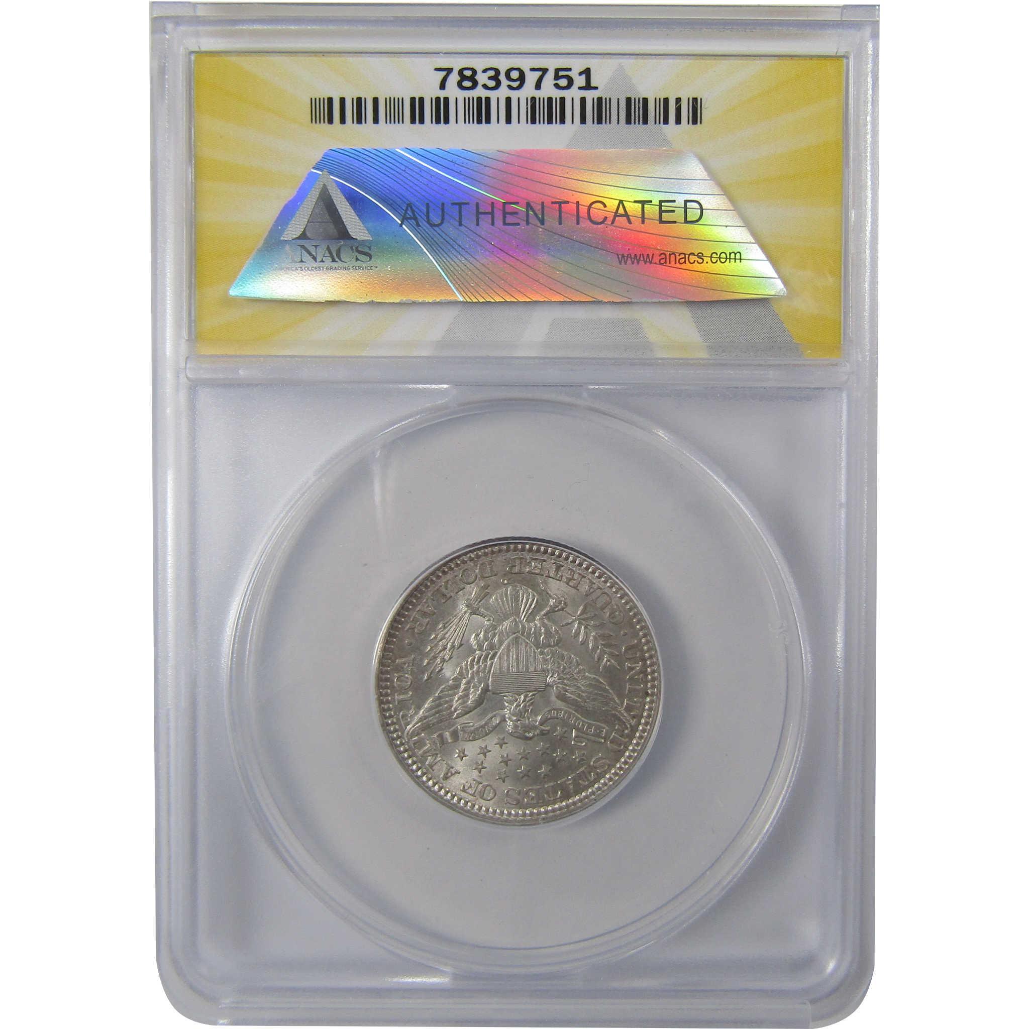 1916 D Barber Silver 25c MS 60 Details ANACS Uncirculated SKU:I24434