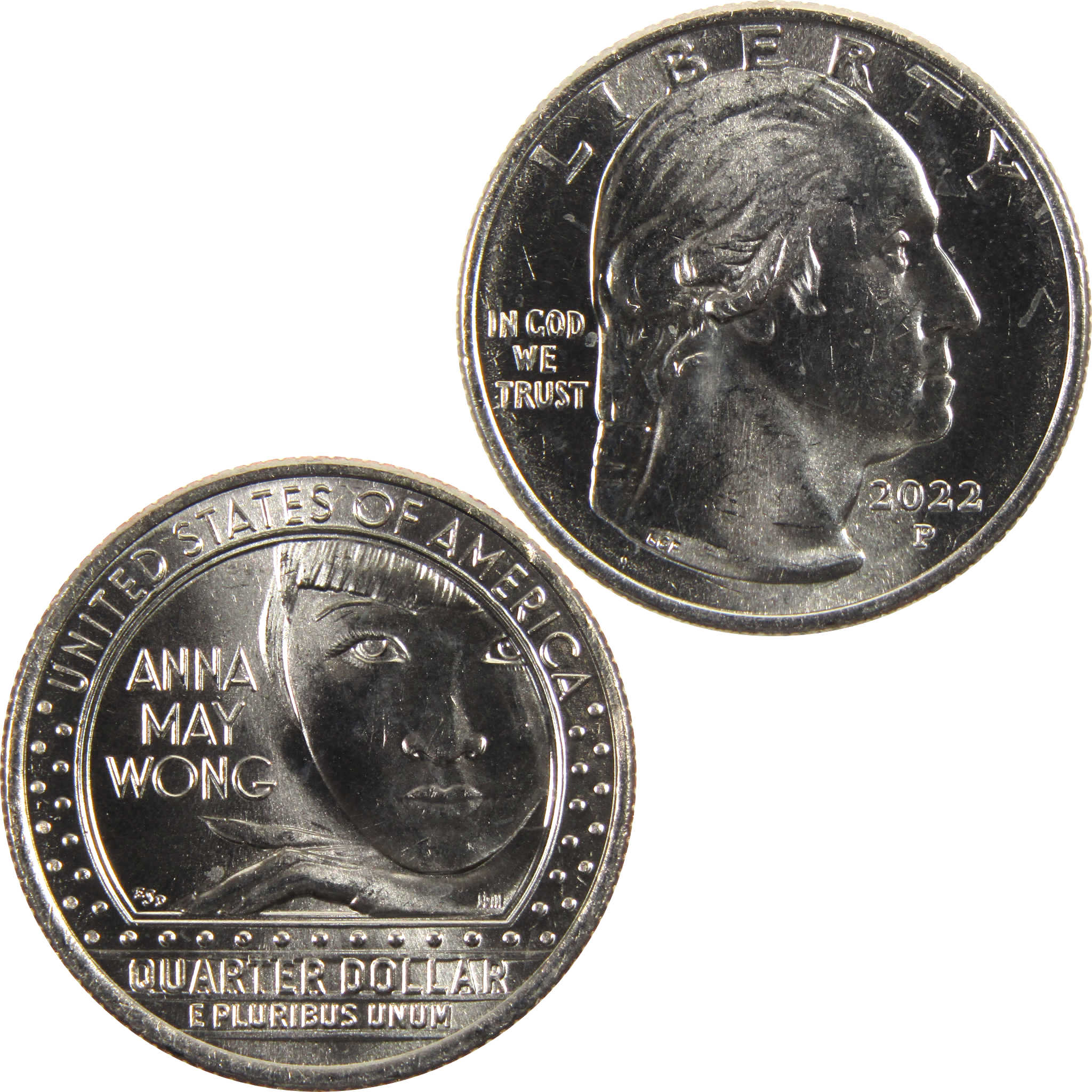 2022 P Anna May Wong American Women Quarter BU Uncirculated Clad Coin