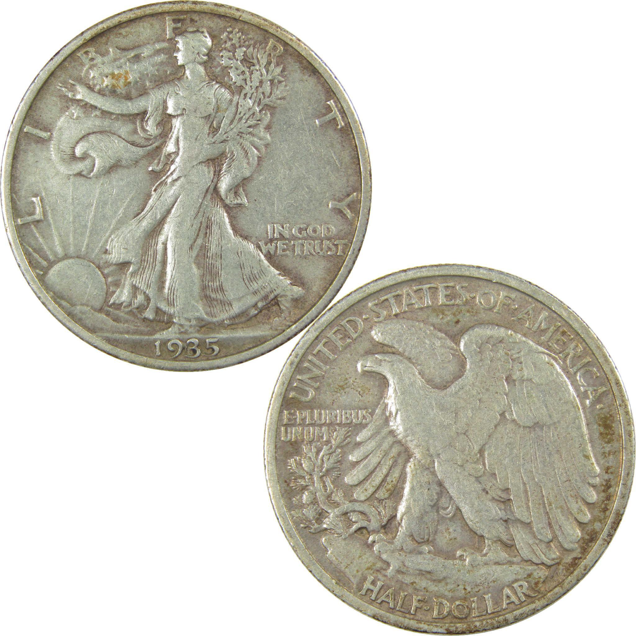 1935 Liberty Walking Half Dollar VF Very Fine Silver 50c Coin