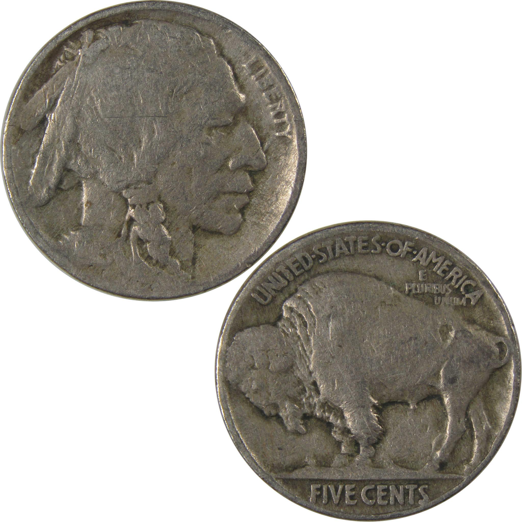 1913 Type 2 Indian Head Buffalo Nickel G Good 5c Coin SKU:I23984
