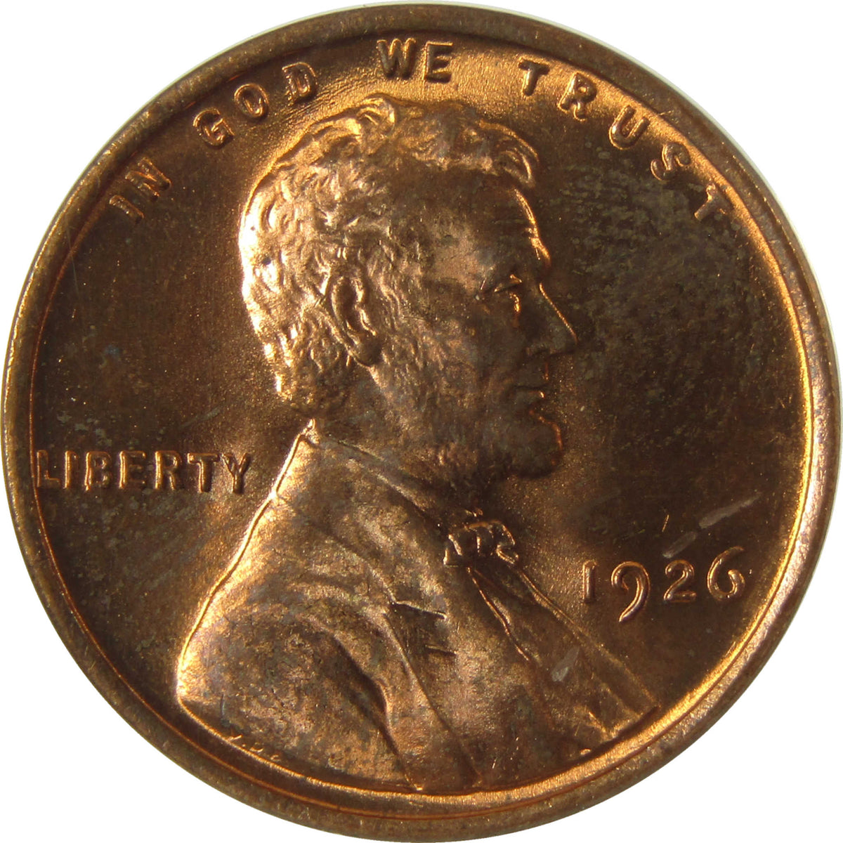 1926 Lincoln Wheat Cent MS 62 RB ANACS Uncirculated Penny SKU:I28453