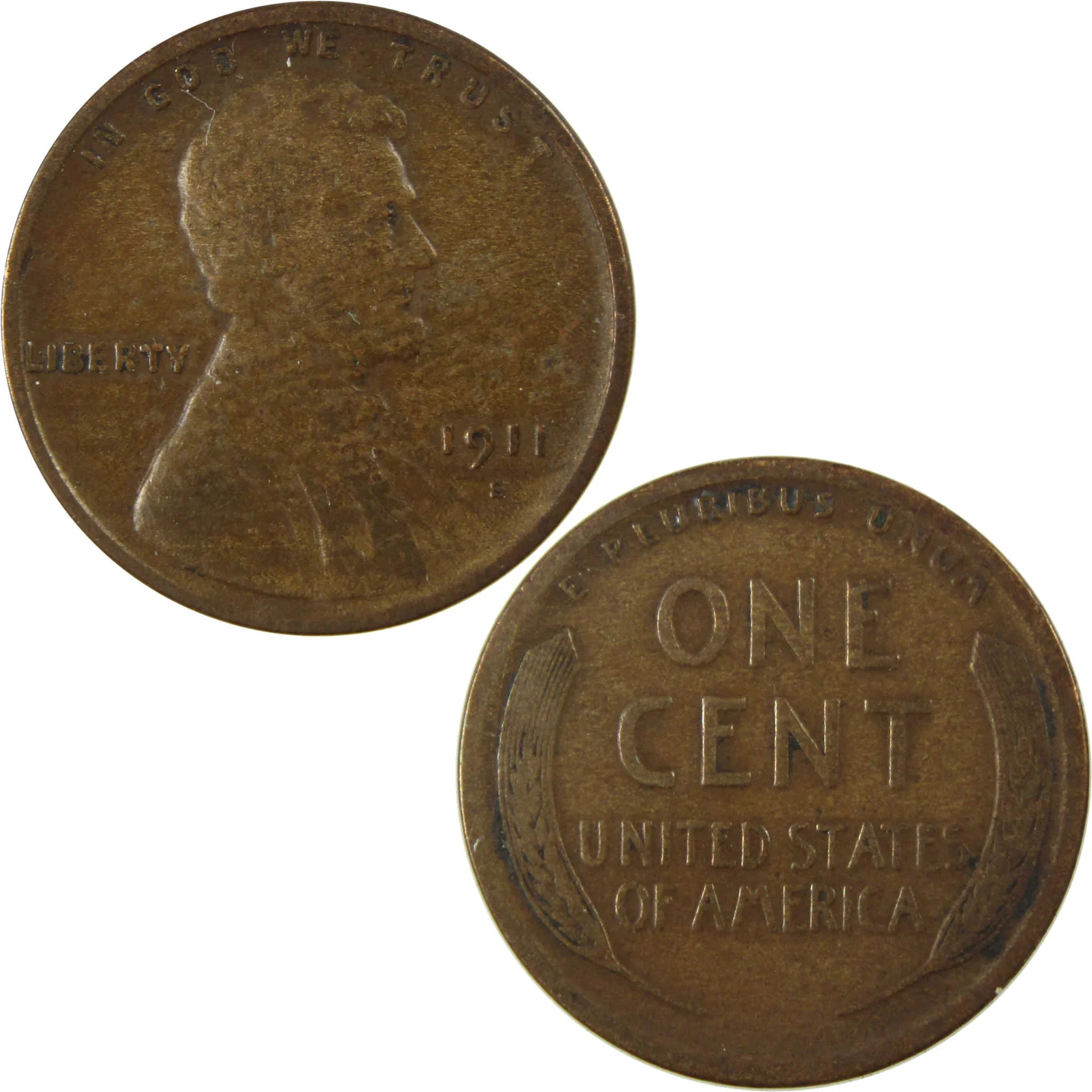 1911 S Lincoln Wheat Cent F Fine Penny 1c Coin Collectible SKU:I26146