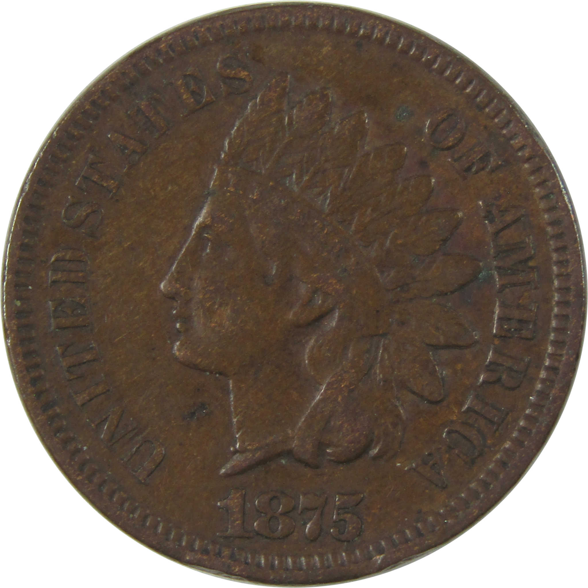 1875 Indian Head Cent VF Very Fine Penny 1c Coin SKU:I23262