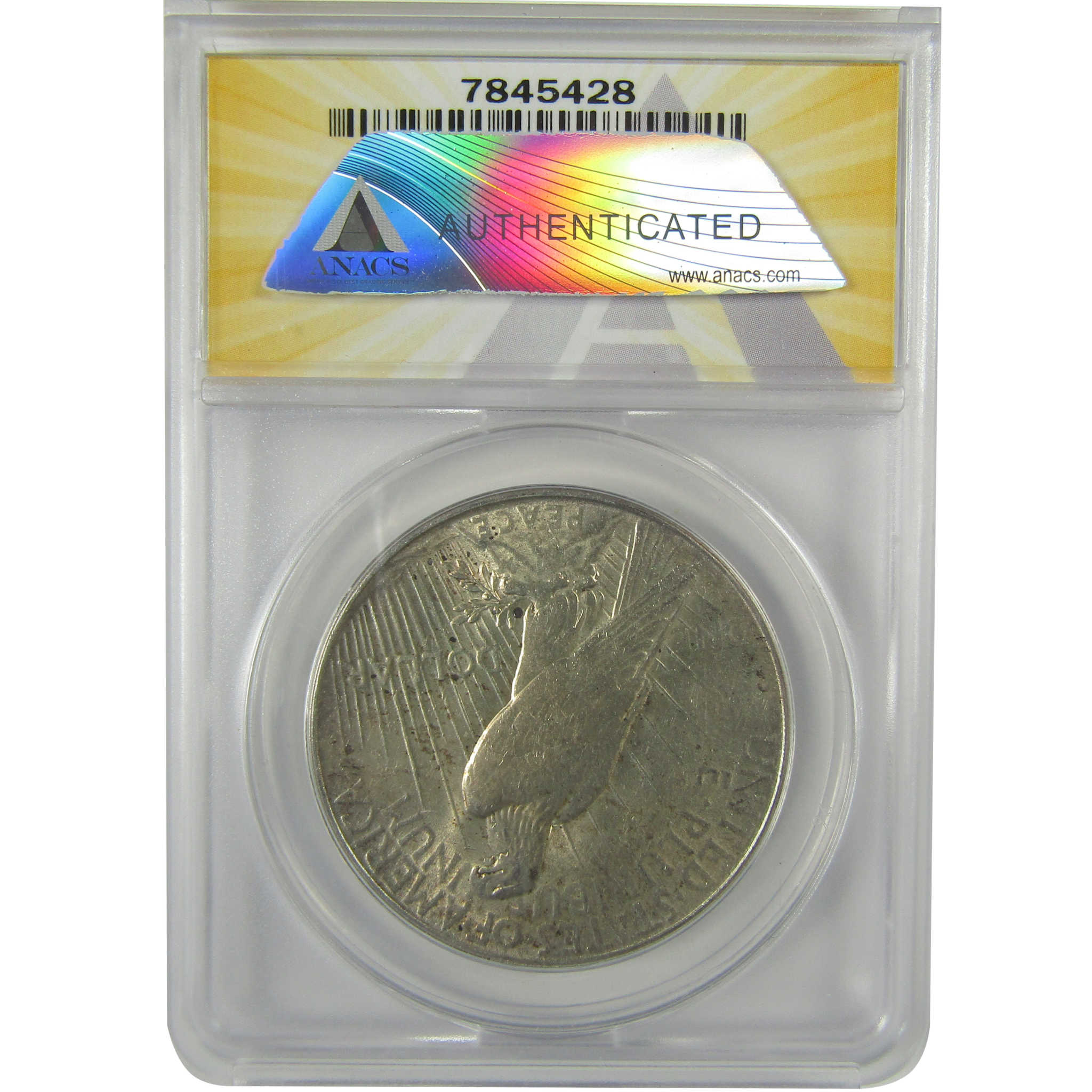1935 Peace Dollar AU 55 Details ANACS Silver $1 Coin SKU:I21612