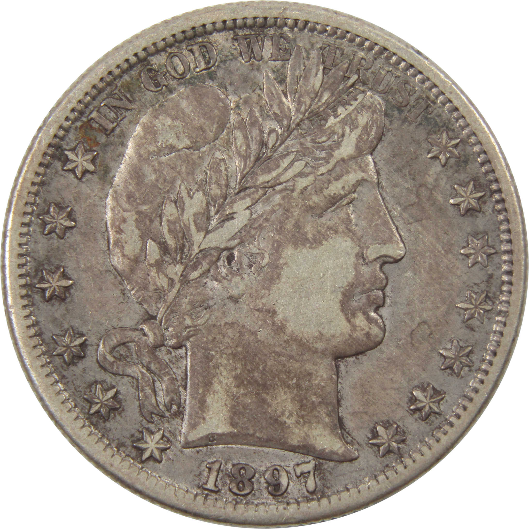 1897 S Barber Half Dollar XF EF Extremely Fine Silver Coin SKU:I10197