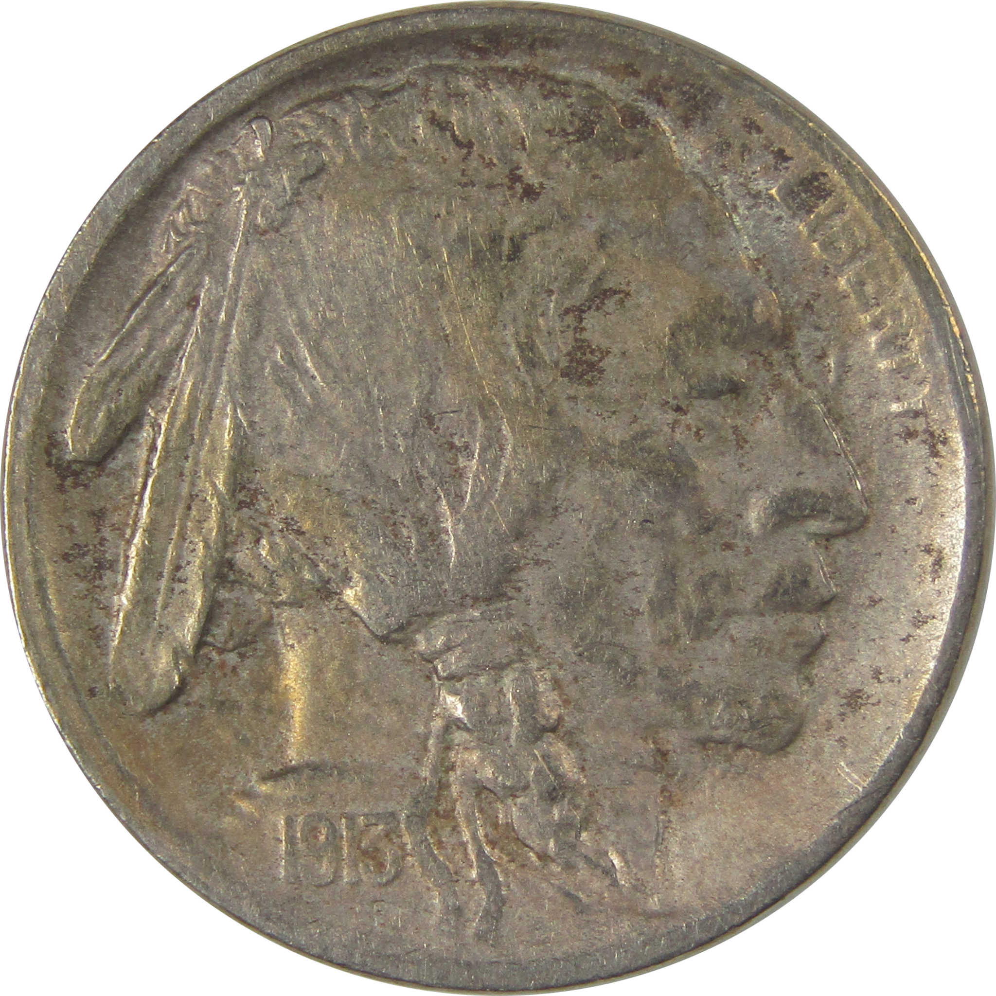 1913 S Type 1 Buffalo Nickel VF Very Fine Details 5c Coin SKU:I22883
