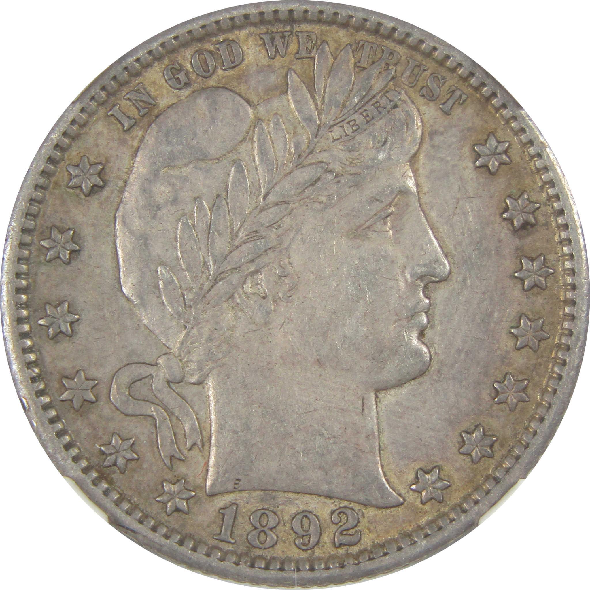 1892 O Barber Quarter AU 55 NGC Silver 25c Coin SKU:I19928