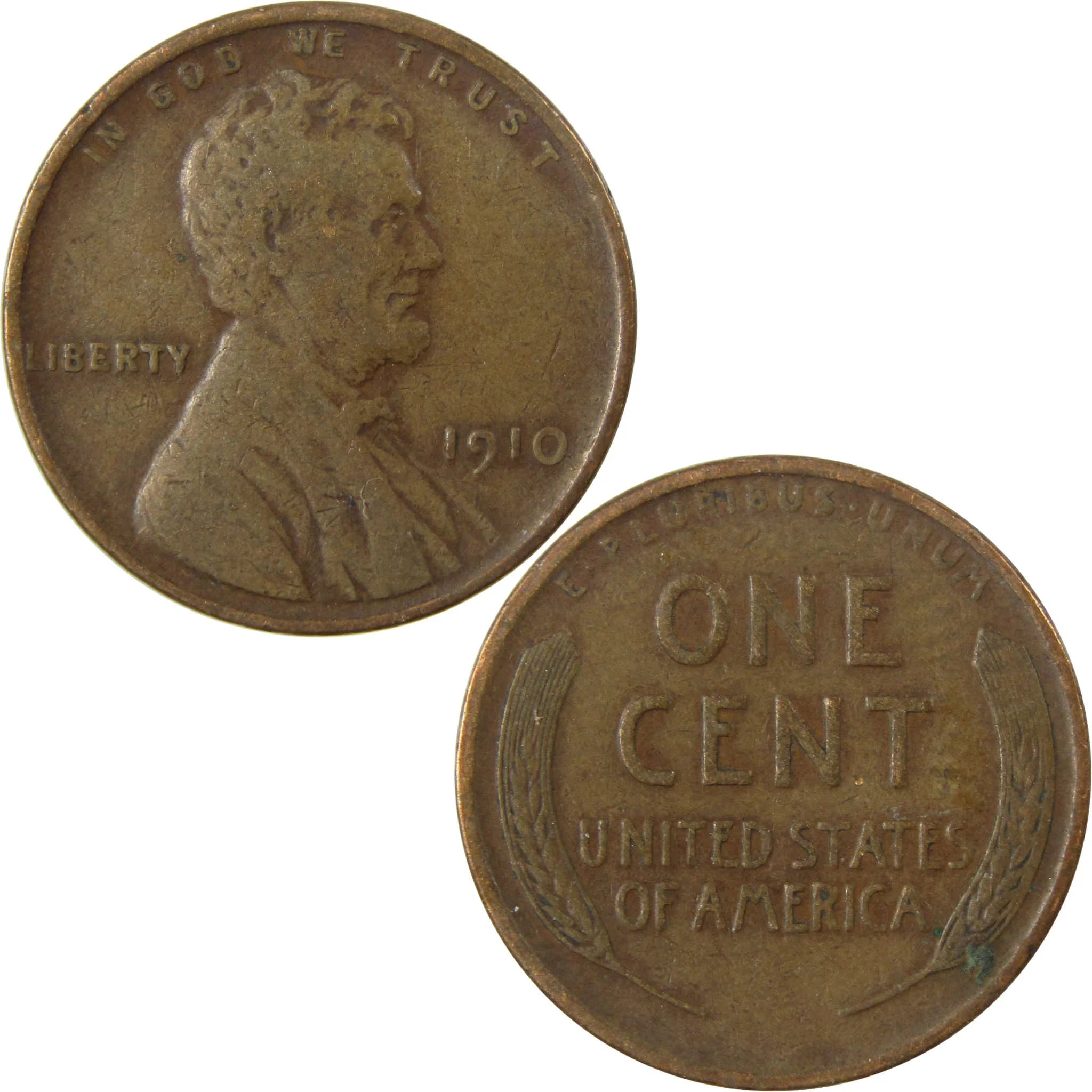 1910 Lincoln Wheat Cent VF Very Fine Penny 1c Coin SKU:I26820