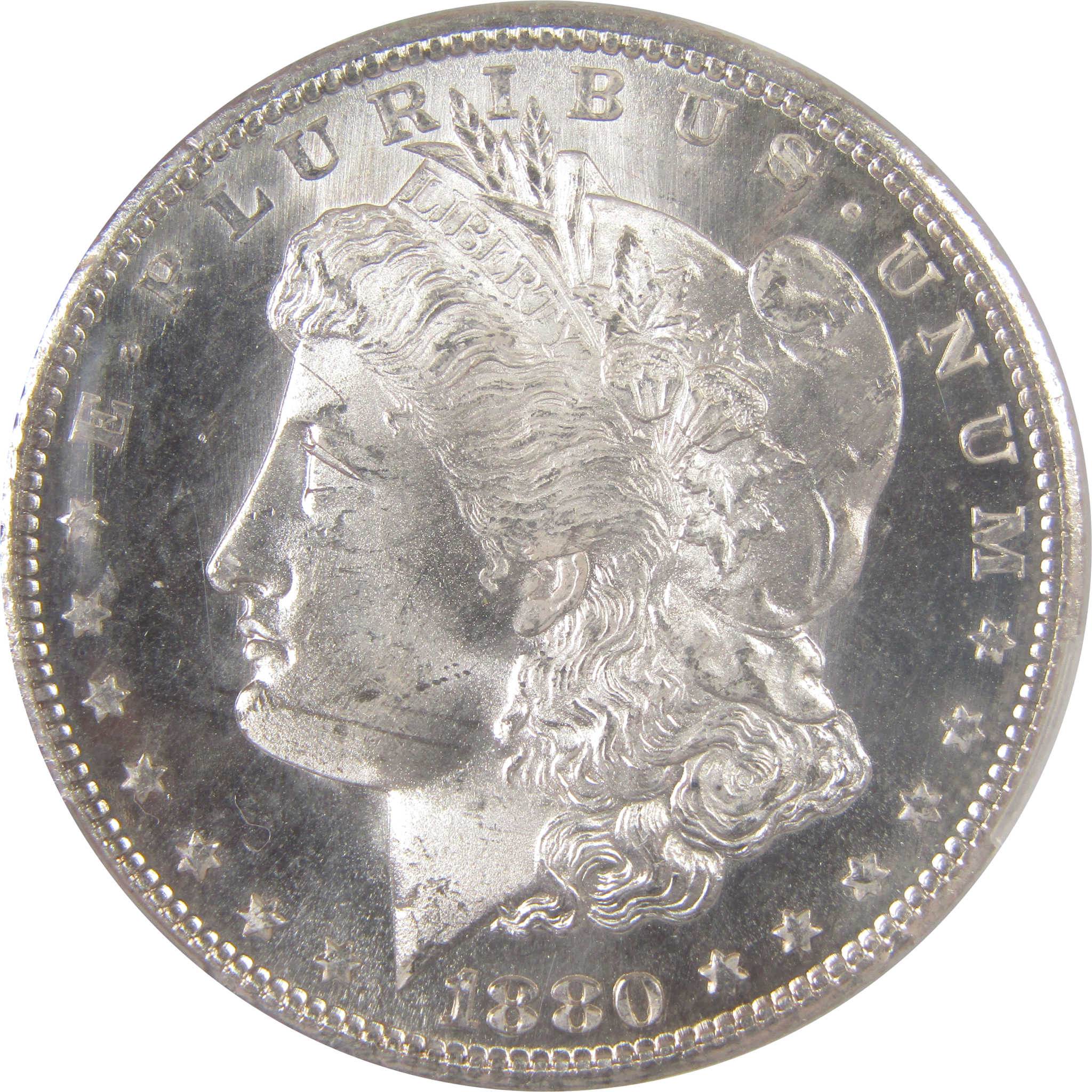 1880 S Morgan Dollar MS 64 PL CAC Silver Proof-Like $1 Coin SKU:I17408