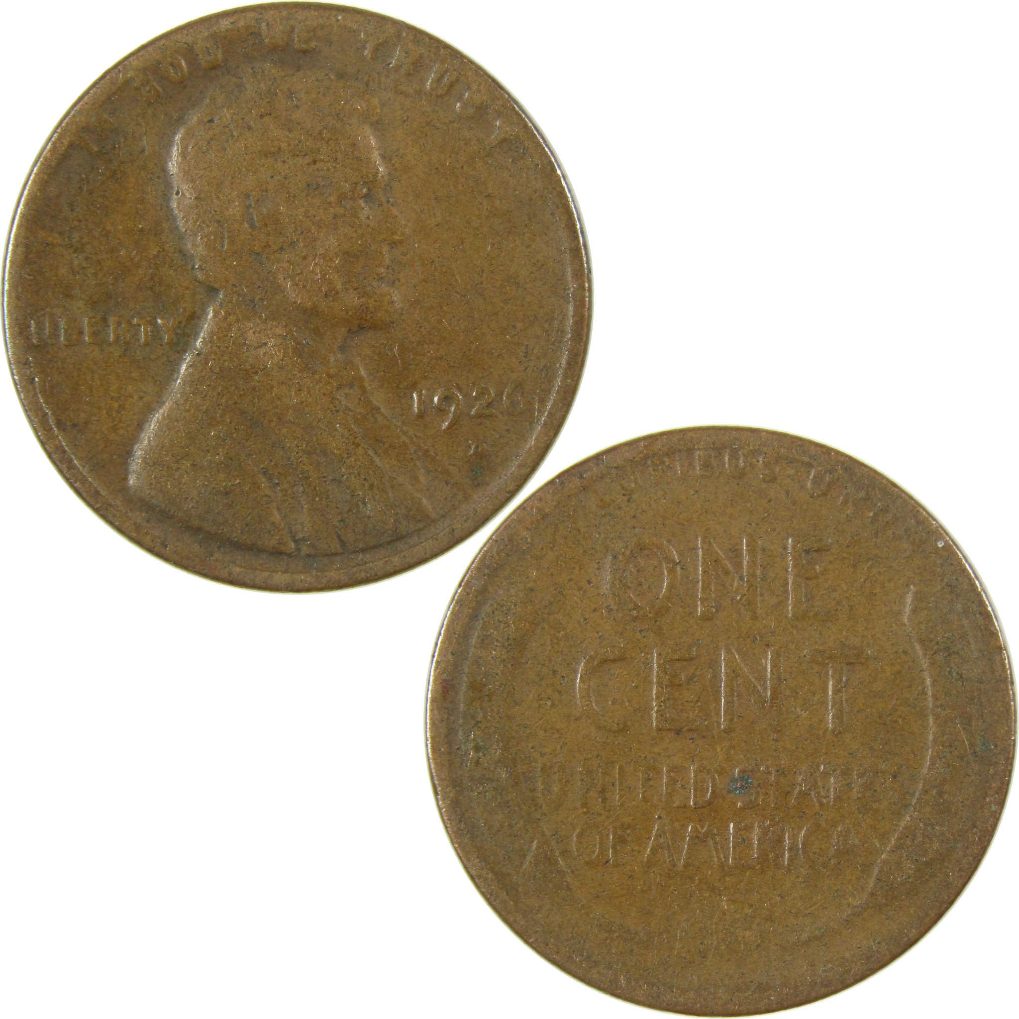 1926 D Lincoln Wheat Cent G Good Penny 1c Coin SKU:I27187
