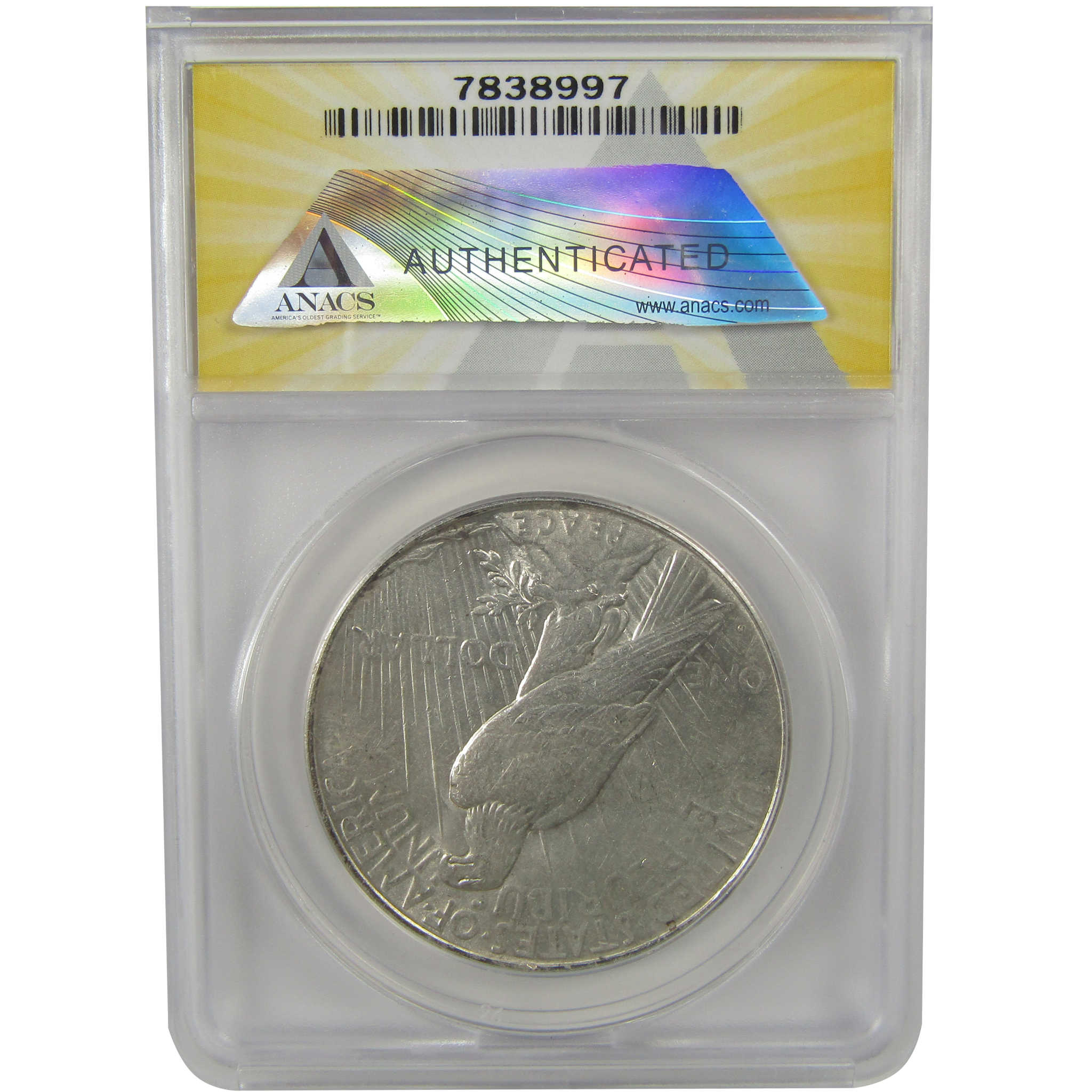 1923 D Peace Dollar AU 53 Details ANACS Silver $1 Coin SKU:I22369