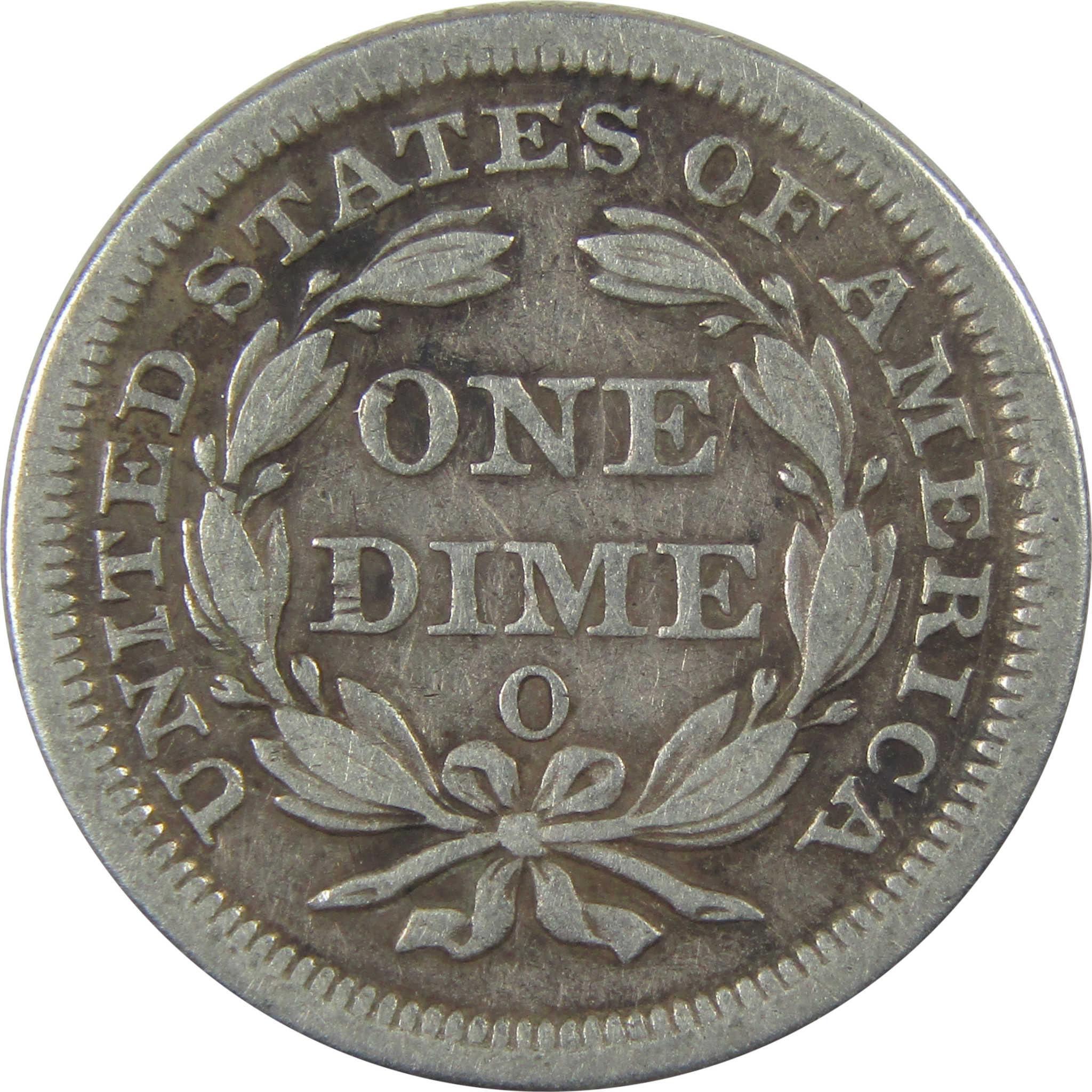 1856 O Seated Liberty Silver Dime VF Very Fine 10c Coin SKU:I24037