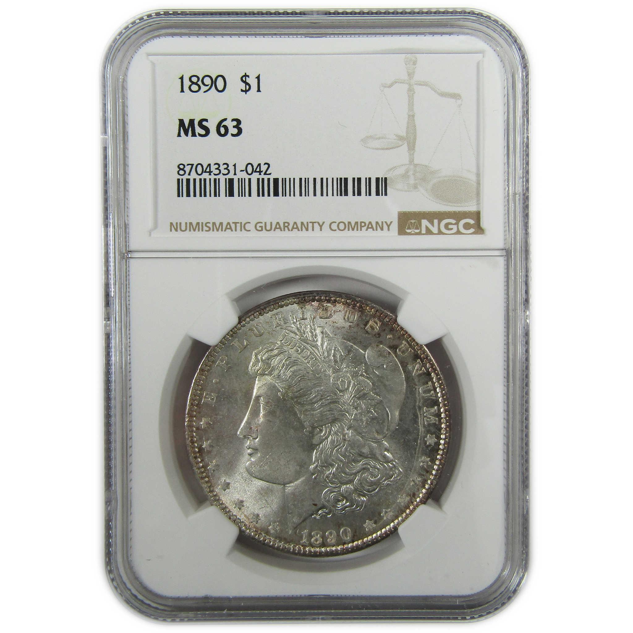 1890 Morgan Silver Dollar MS 63 NGC Uncirculated $1 Coin SKU:I27525 - Morgan coin - Morgan silver dollar - Morgan silver dollar for sale - Profile Coins & Collectibles