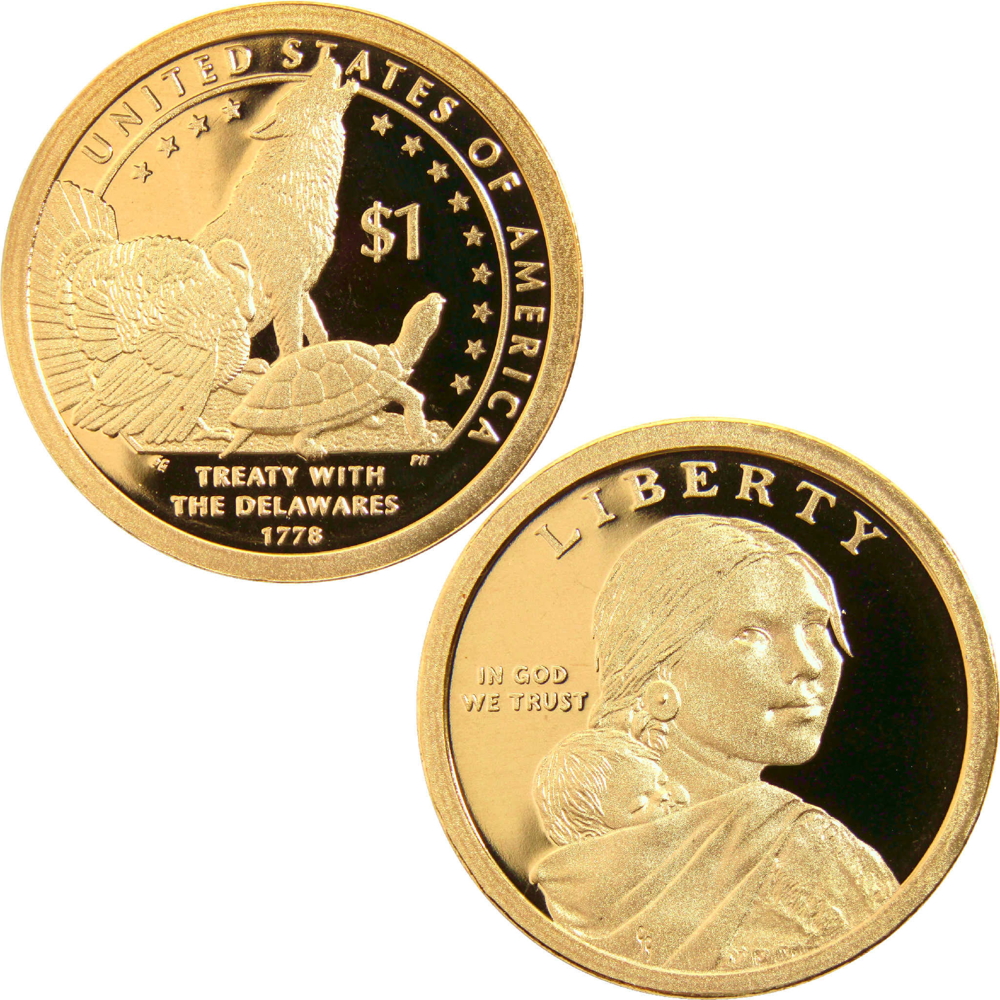 2013 S Treaty with the Delawares Native American Dollar Choice Proof