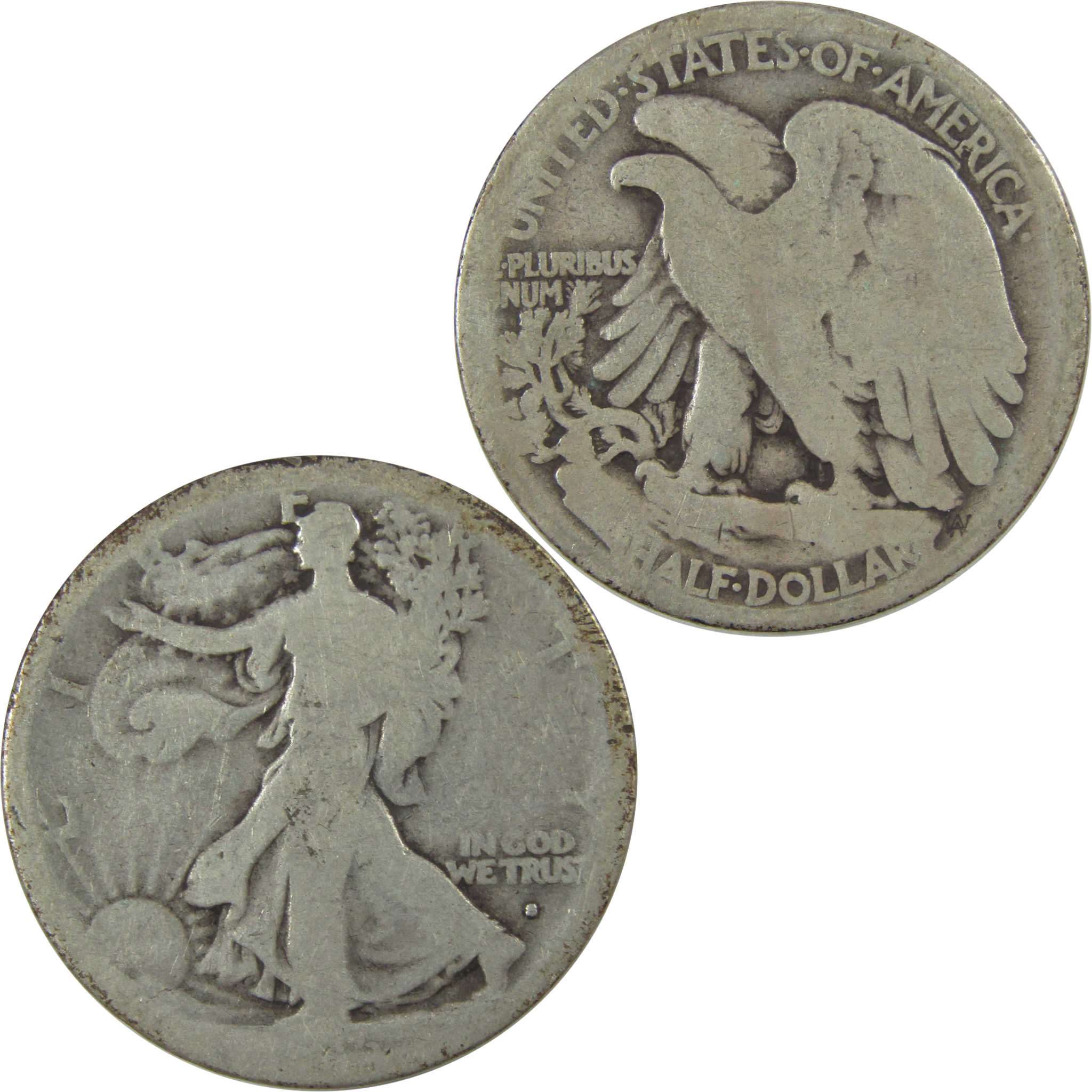 1916 S Liberty Walking Half Dollar AG About Good Silver SKU:I24642