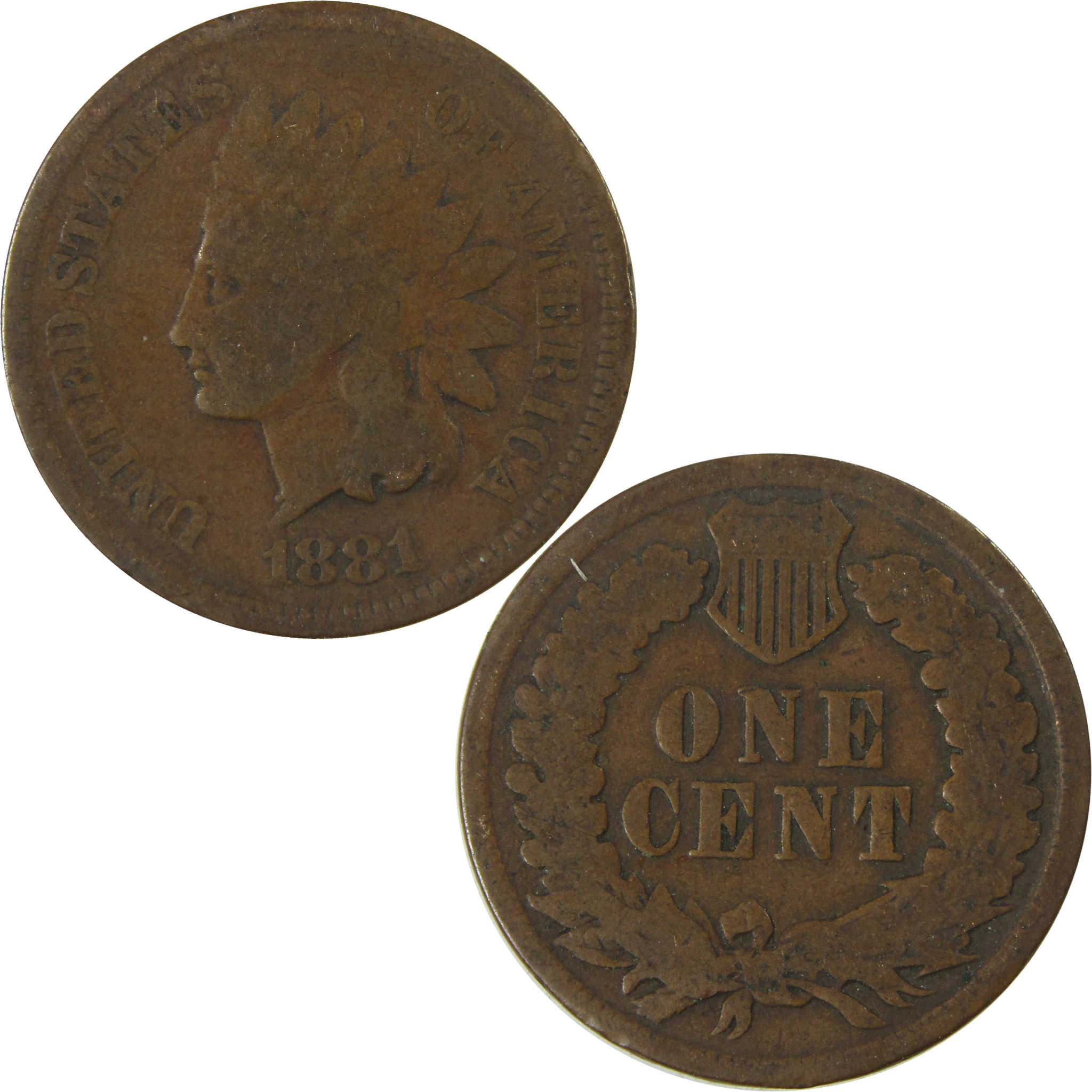 1881 Indian Head Cent G Good Penny 1c Coin SKU:I27012